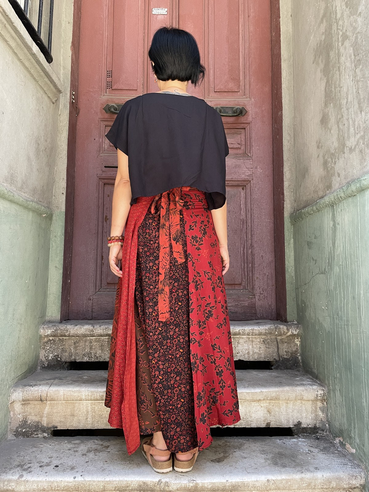 Bohem Uzun Patchwork Kiremit Etek