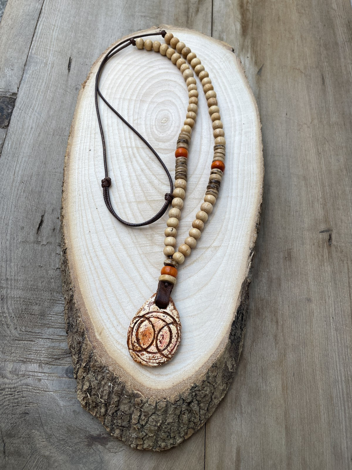 Bohem Tasarım Floki Doğal Taş Kolye