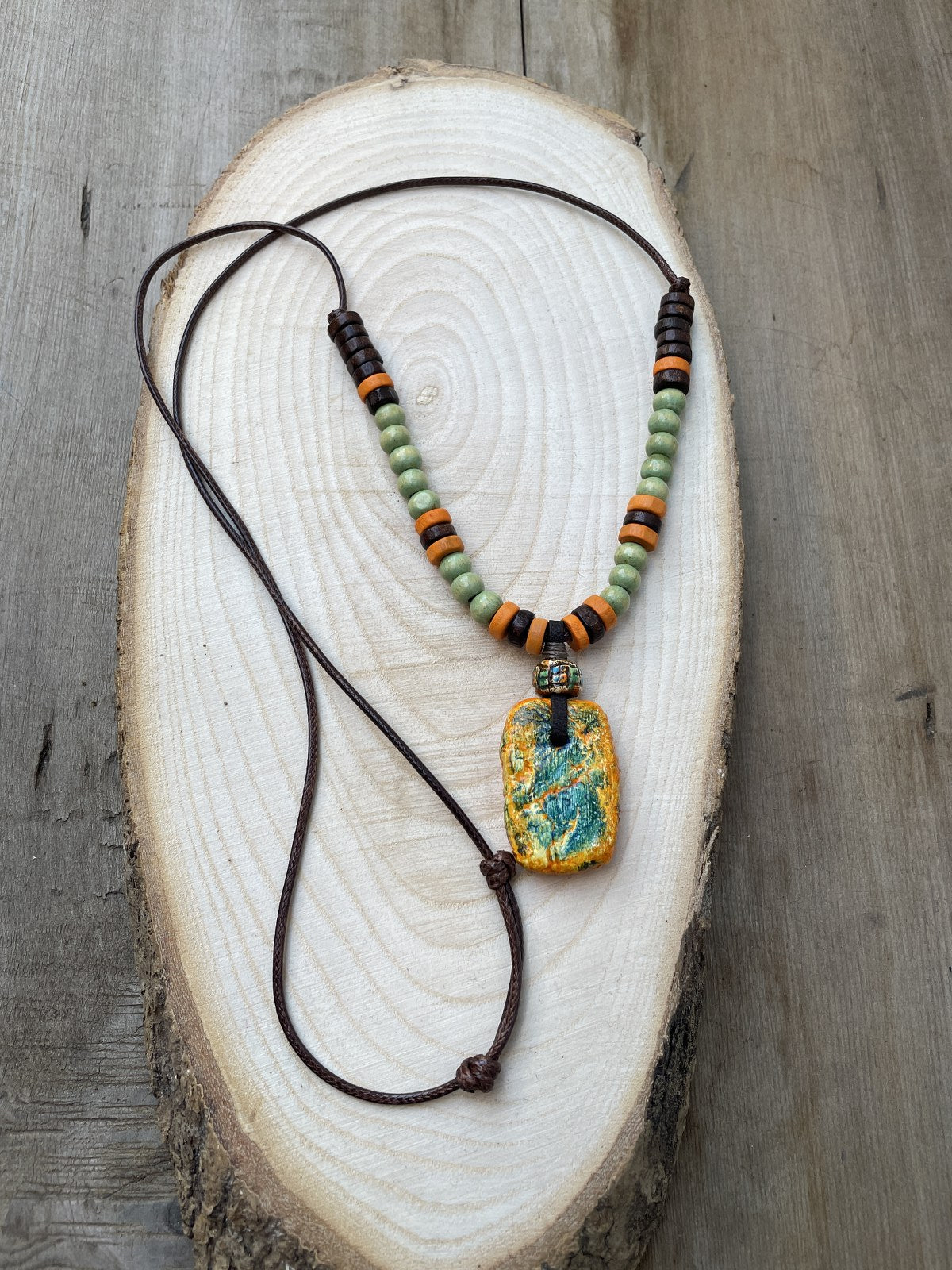 Bohem Tasarım Lagertha Doğal Taş Kolye