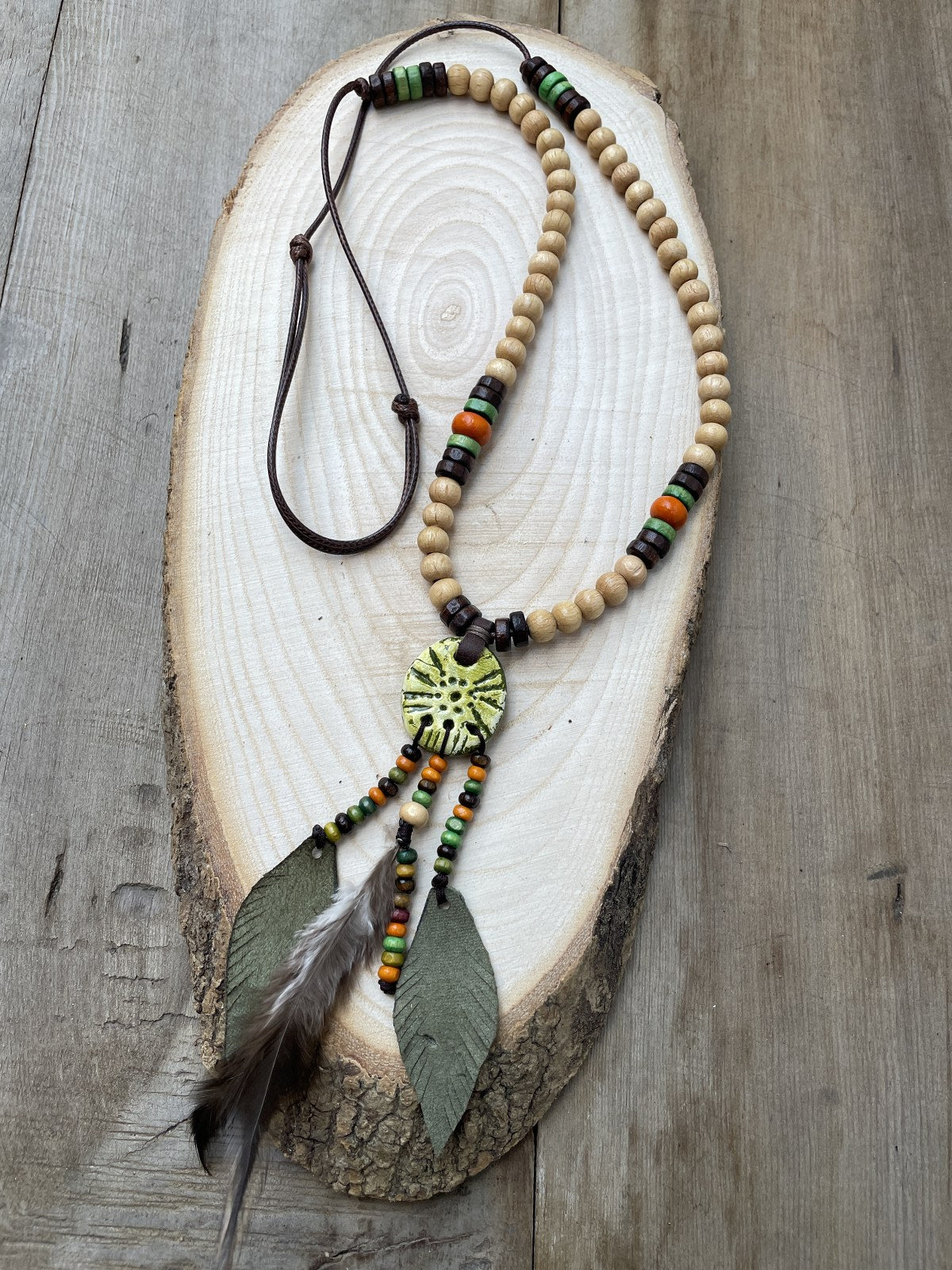 Bohem Tasarım Hvitserk Doğal Taş Kolye