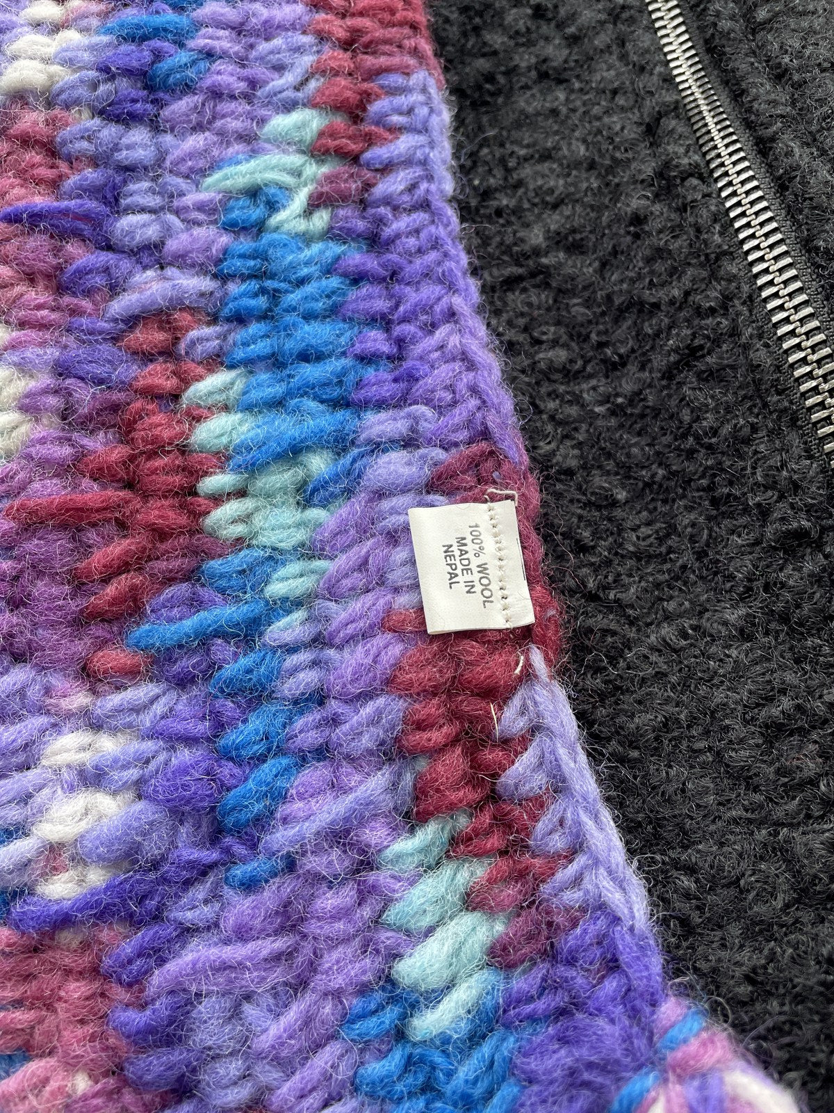 Nepal Yün Çizgili Atkı