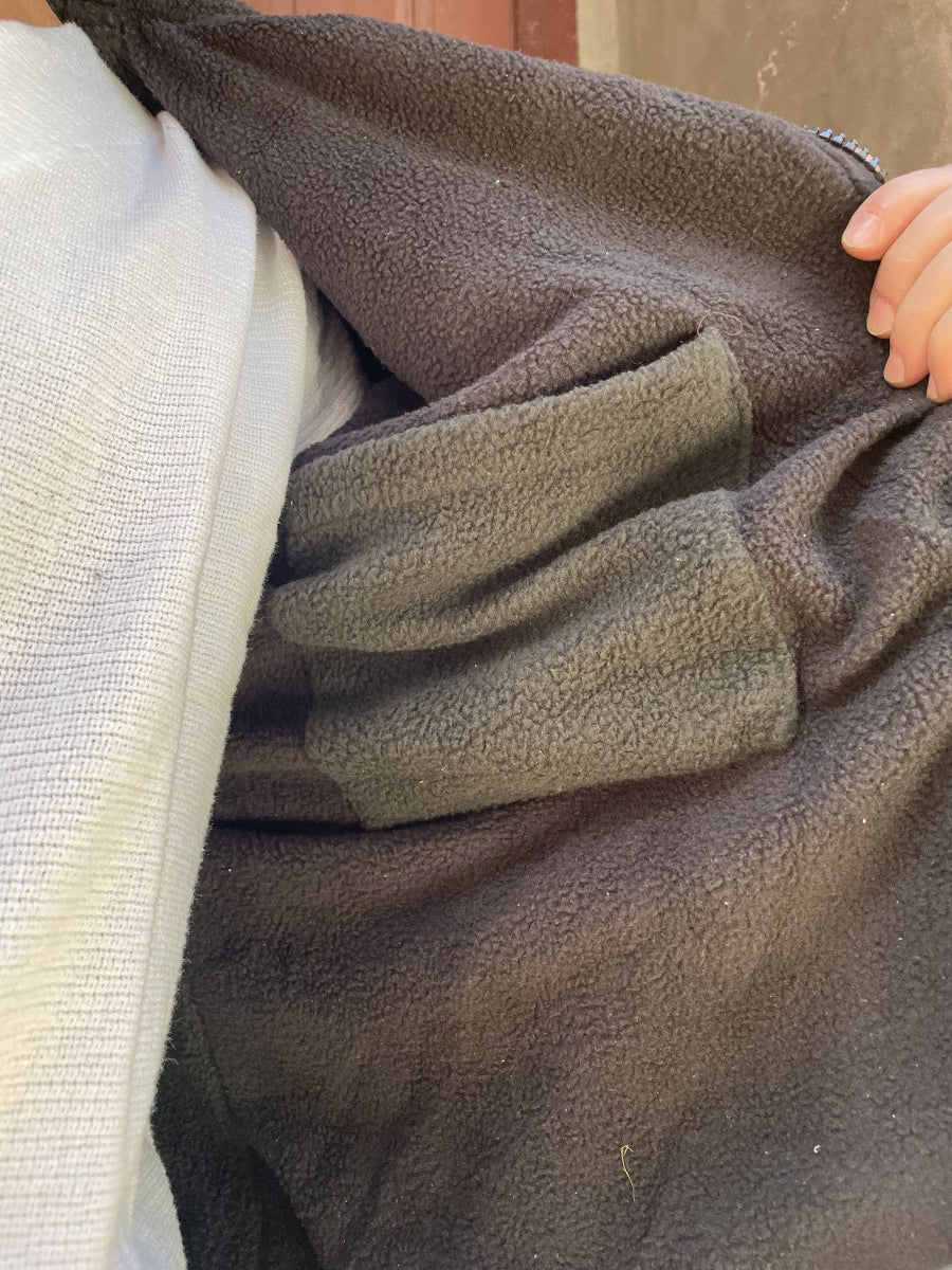 Nepal Patchwork Polar Astarlı Mont – Unisex, Kışlık, Yeşil