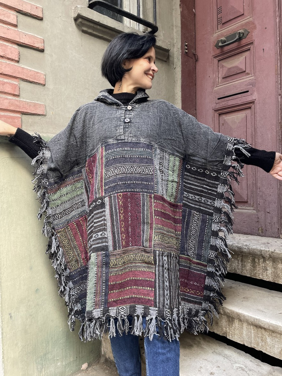 Unisex_Antrasit_Nepal_Patchwork_Kislik_Panco