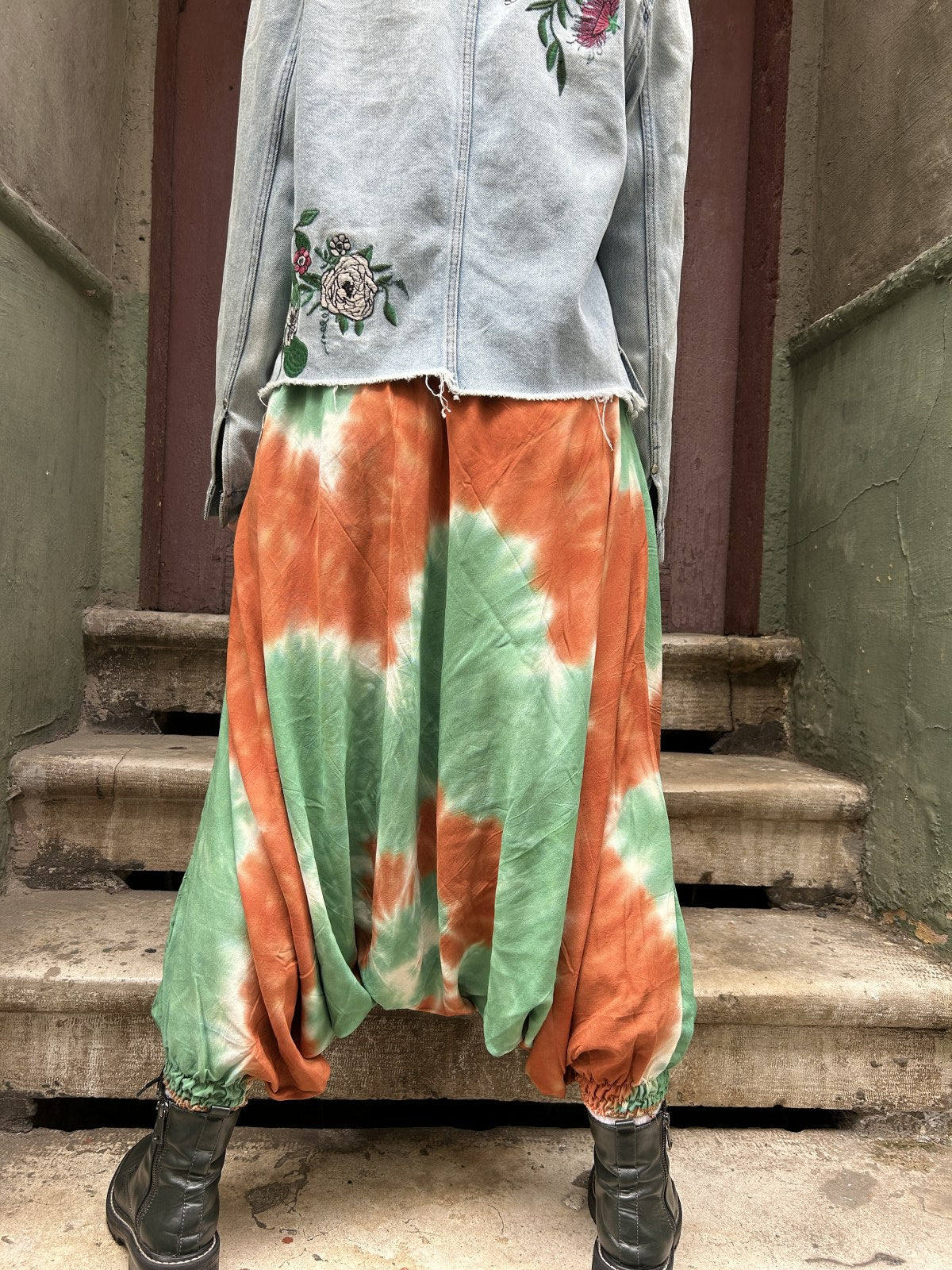 Batik Yeşil Kadın Pantolon Şalvar