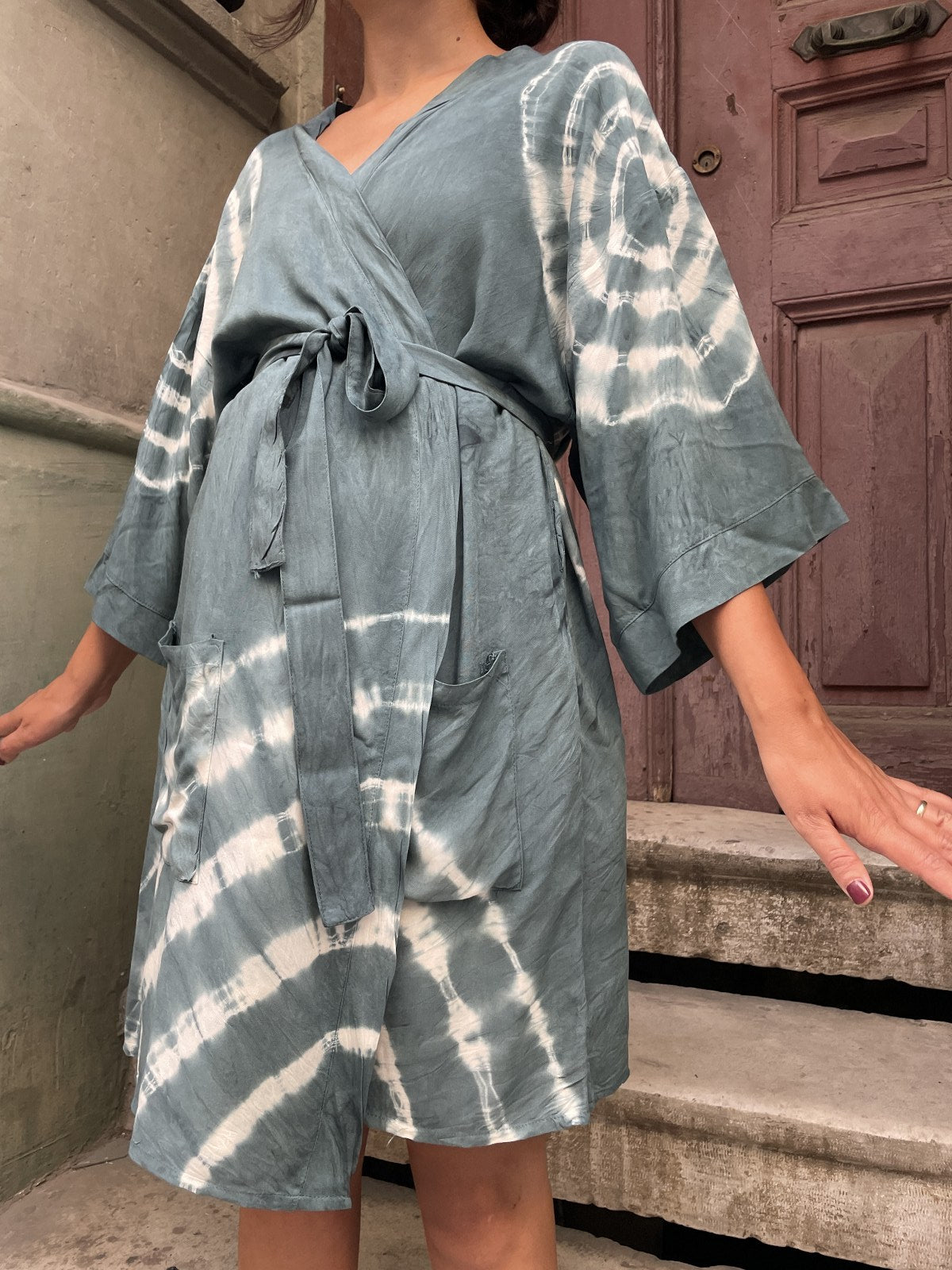 Aqua Batik Kimono