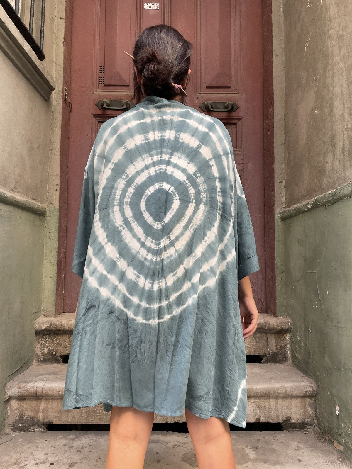 Aqua Batik Kimono