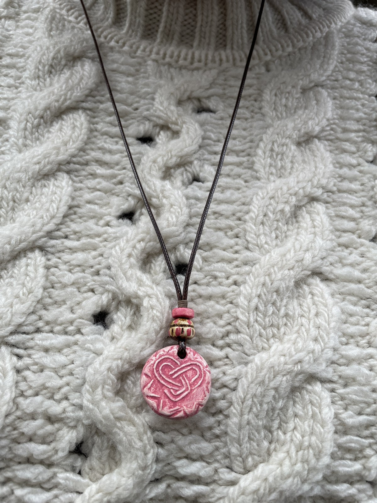 Viking Compass Symbol Ceramic Necklace