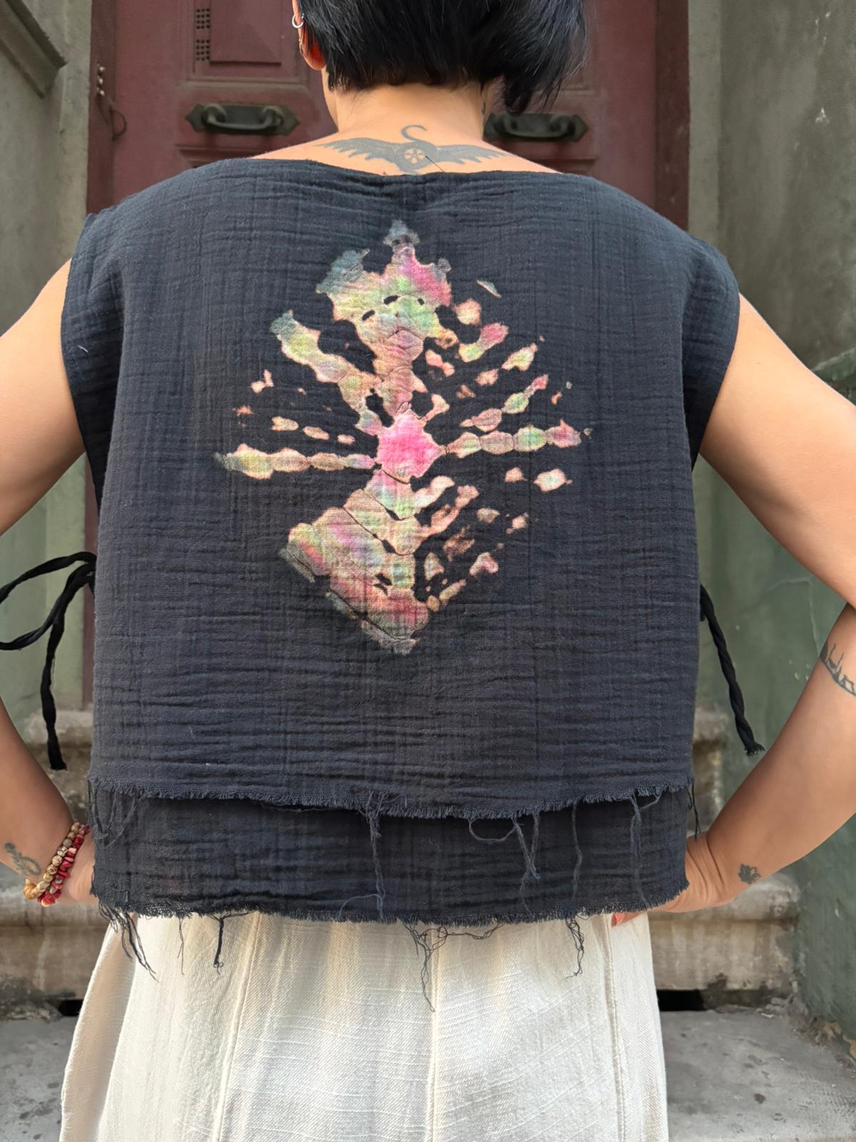 Bohem Batik Desenli Müslin Bluz – %100 Pamuk