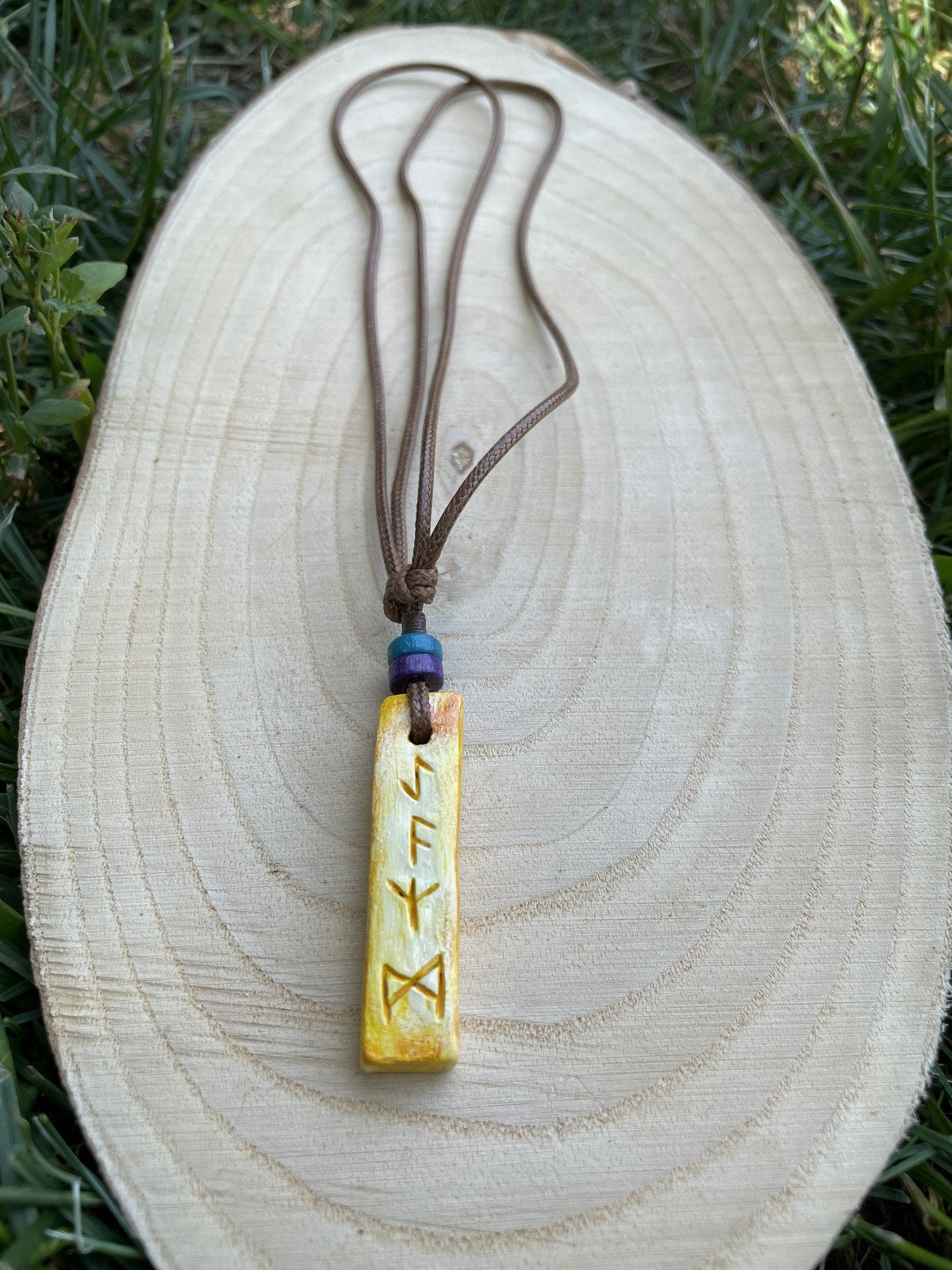 Bilgelik Sembollu Sembollü Seramik Kolye