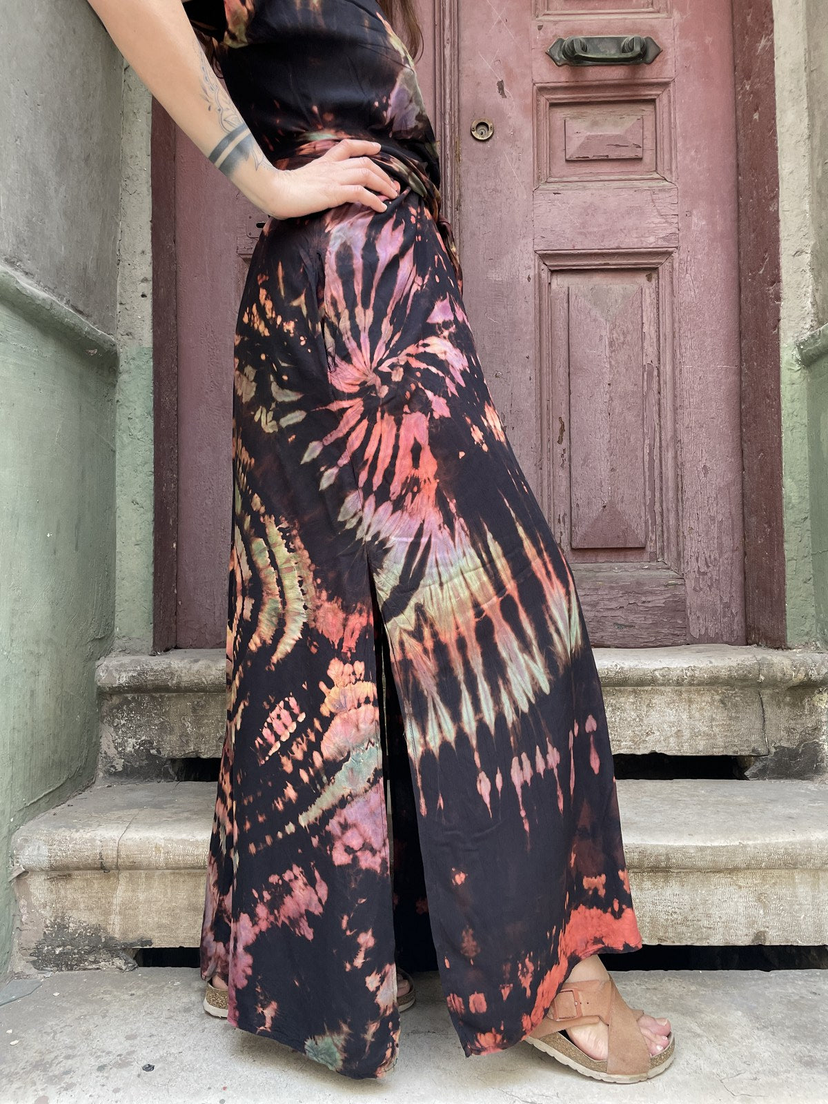 El Yapımı Batik Uzun Elbise