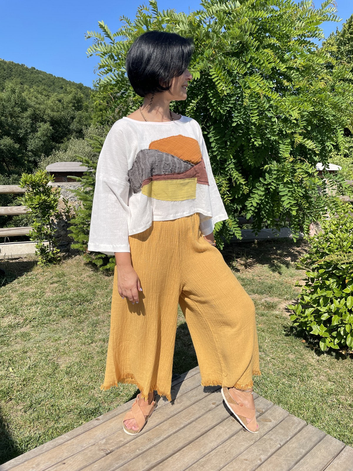 Bohemian Muslin Loose Collar Blouse