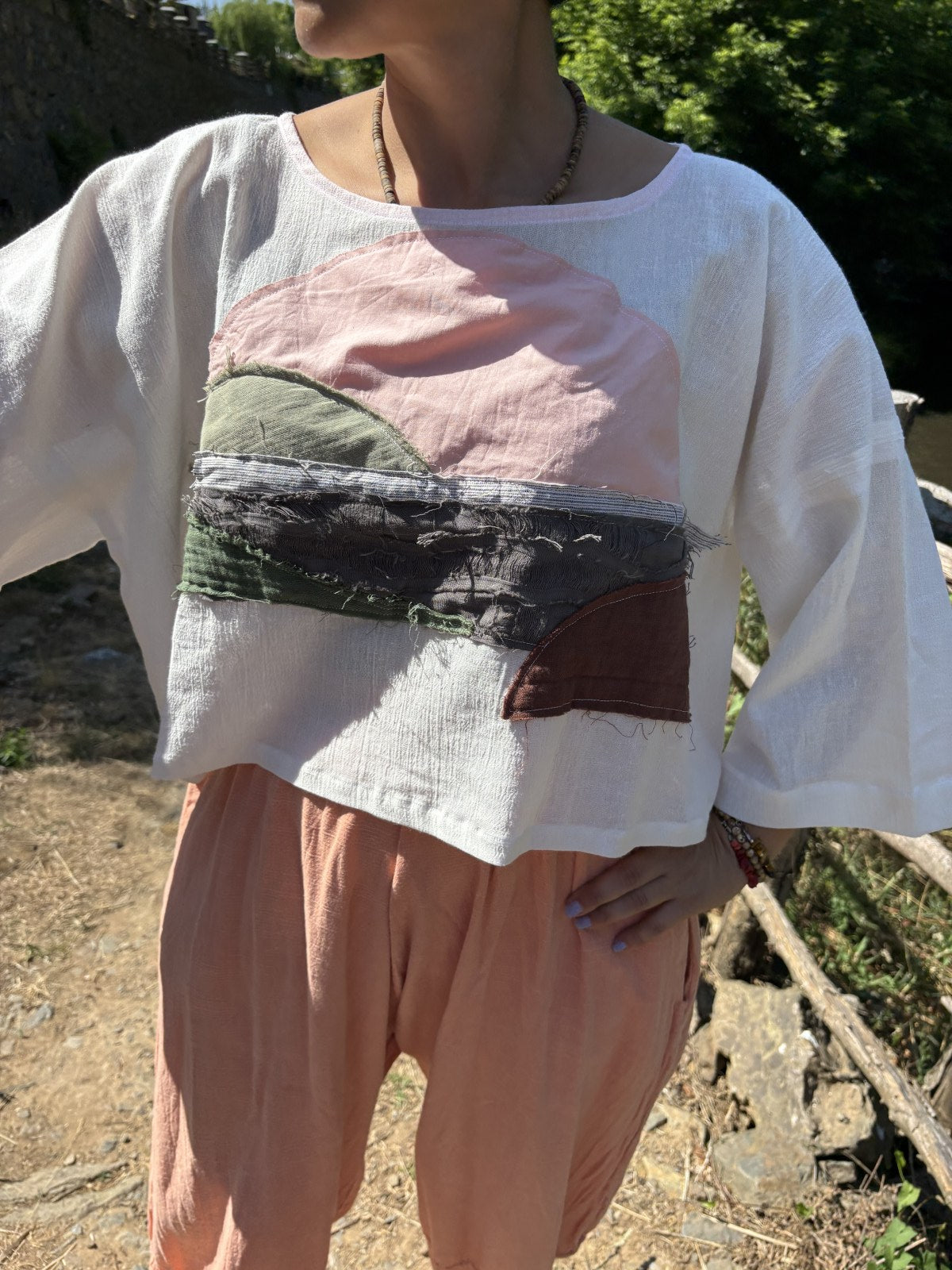 Bohemian Muslin Loose Collar Blouse