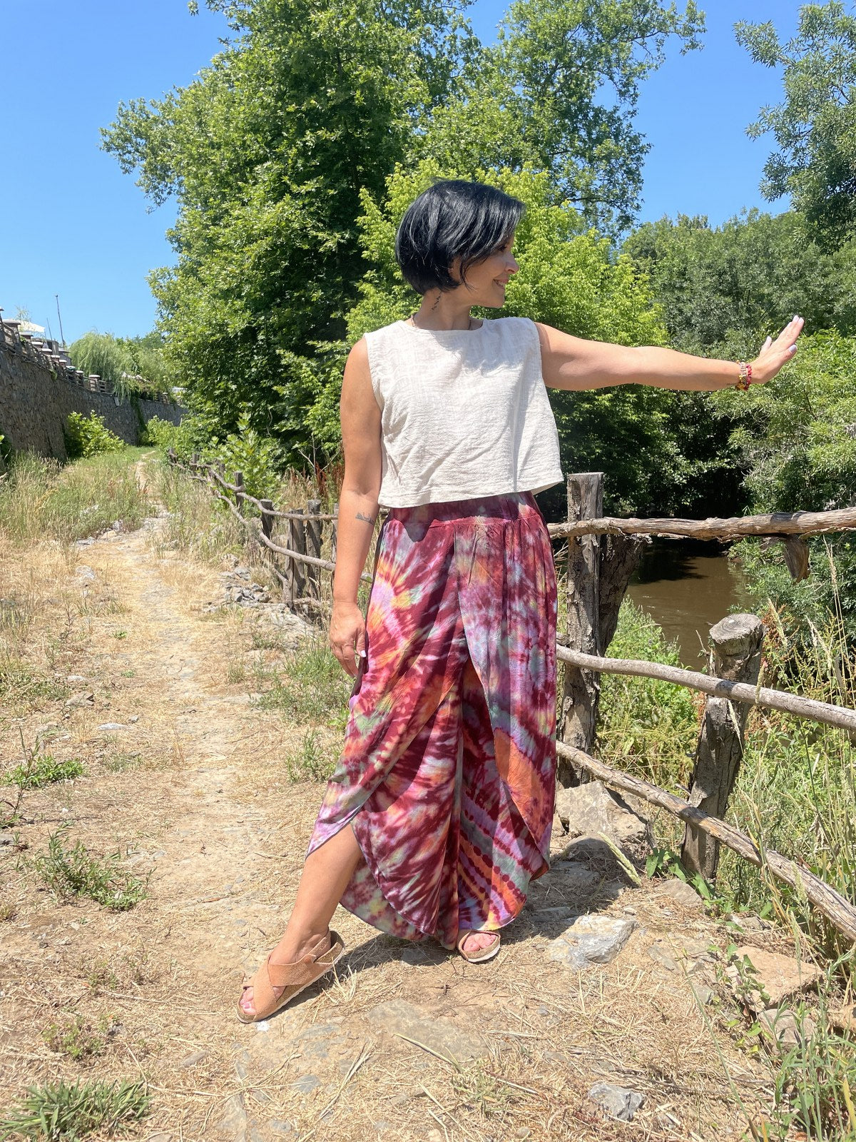 Bohem Batik Tasarım Şalvar Pantolon