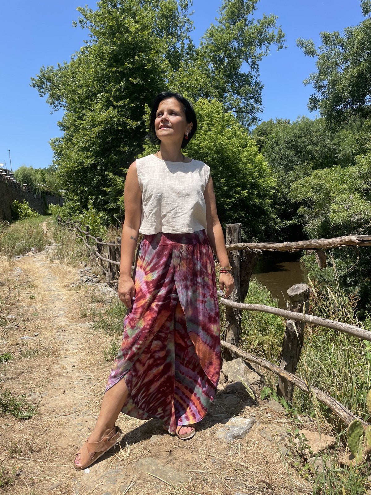 Bohem Batik Tasarım Şalvar Pantolon