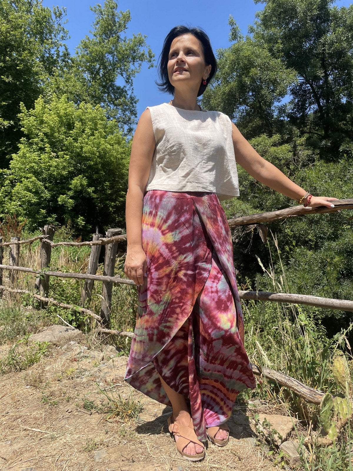 Bohem Batik Tasarım Şalvar Pantolon