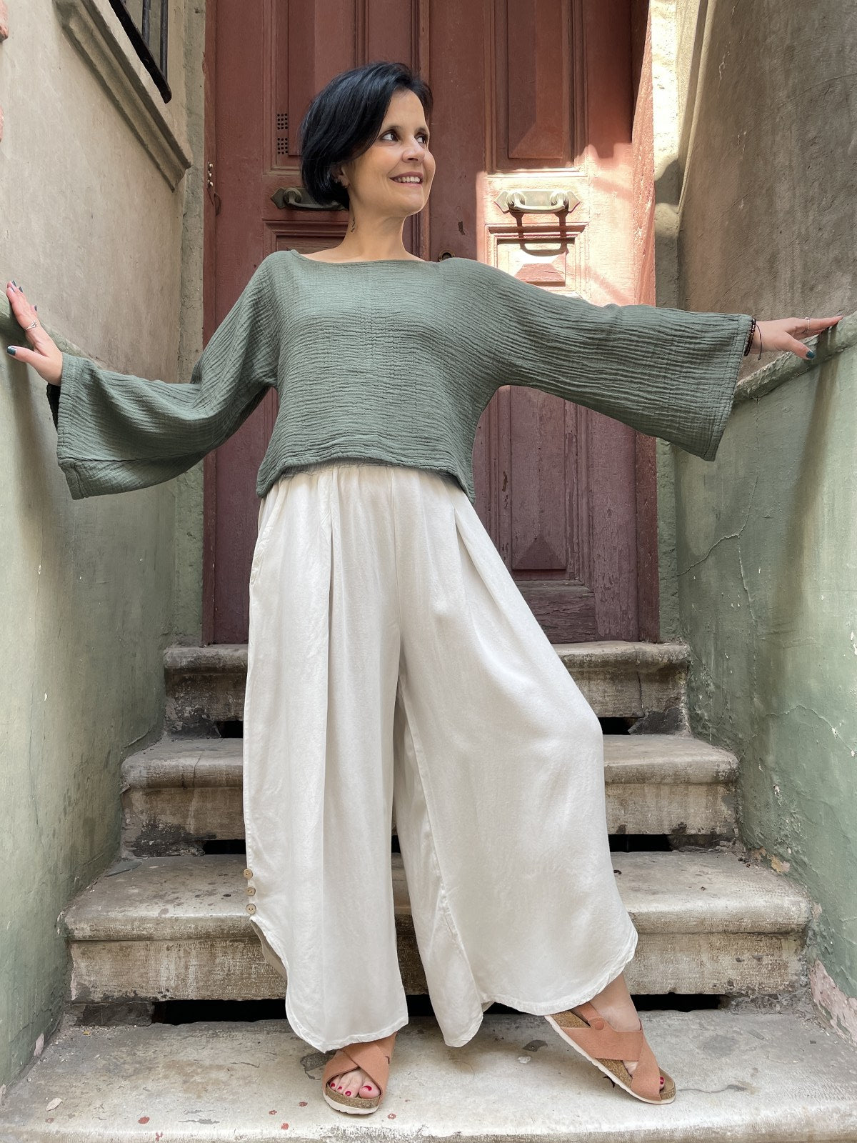 Bohem Kapri Bol Paça Pantolon