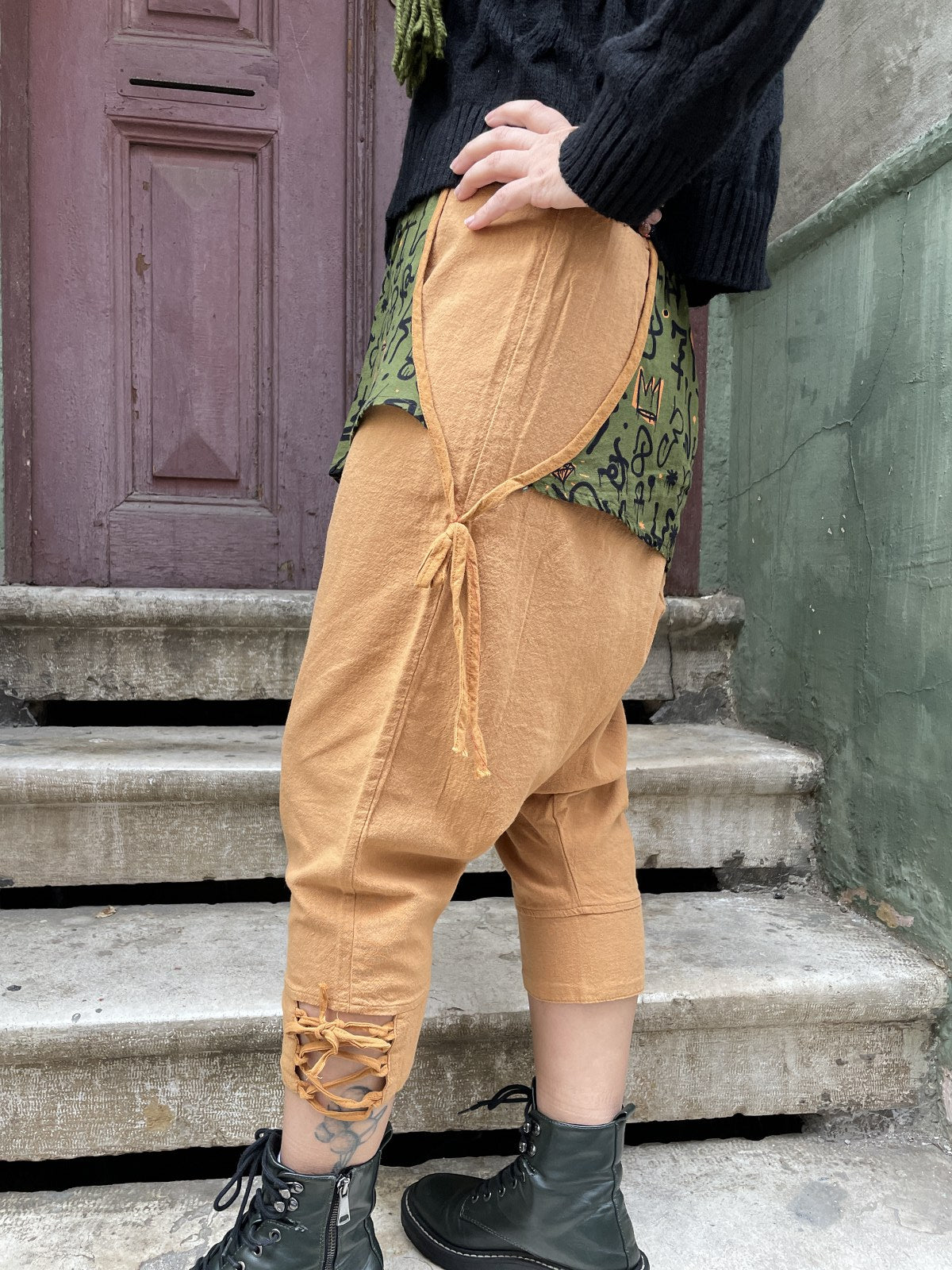 Bohem Taba Etekli Etnik Kadın Pantolon