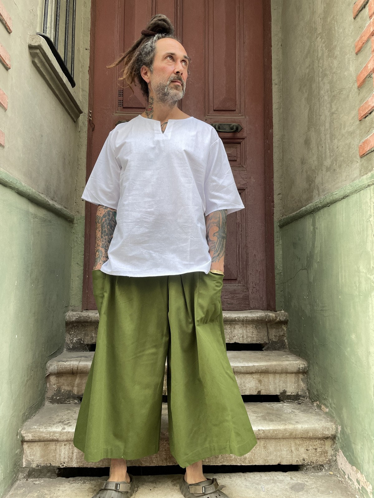 Bohem Tarz Kısa Kollu Erkek Gömlek