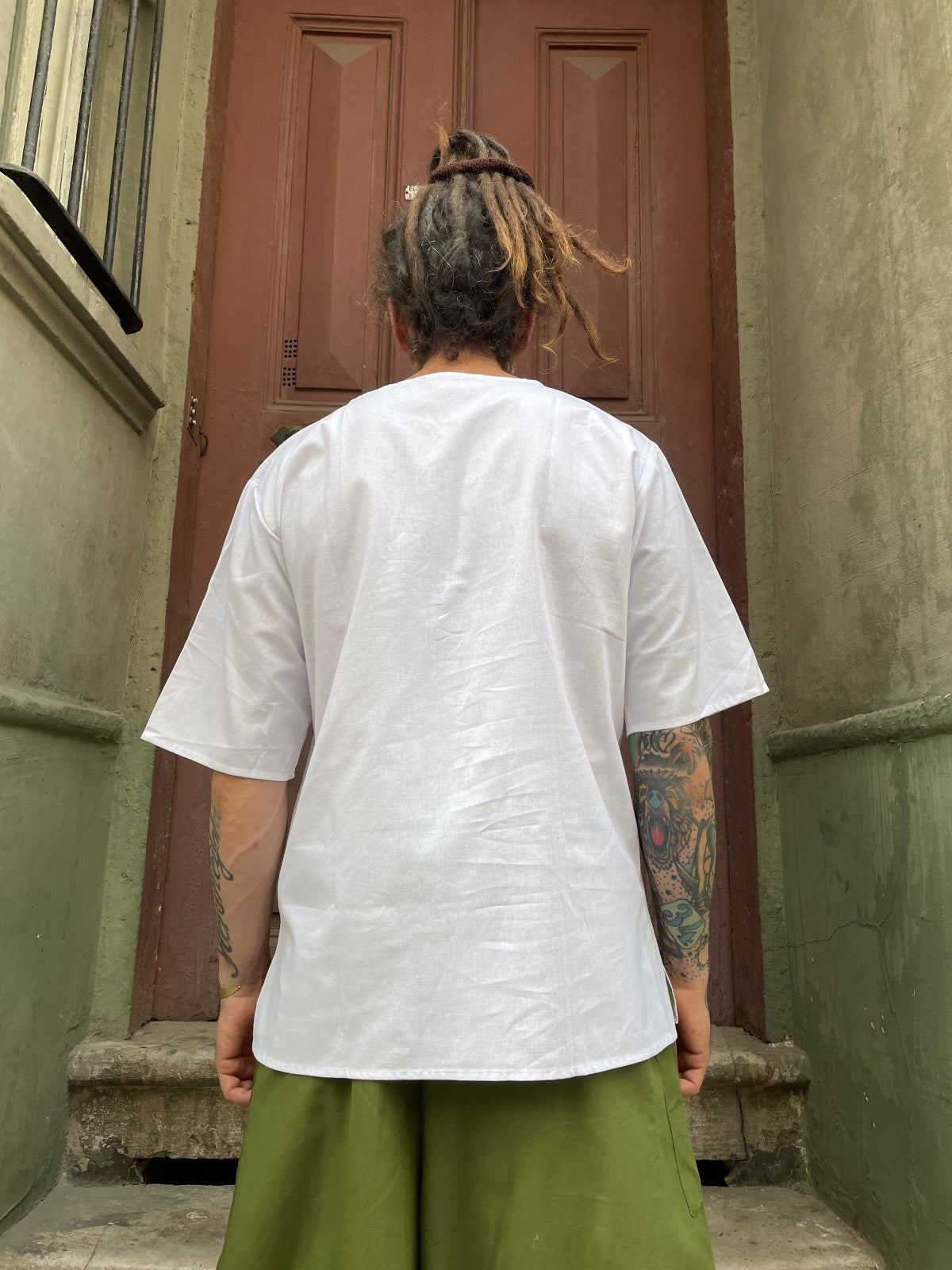 Bohem Tarz Kısa Kollu Erkek Gömlek