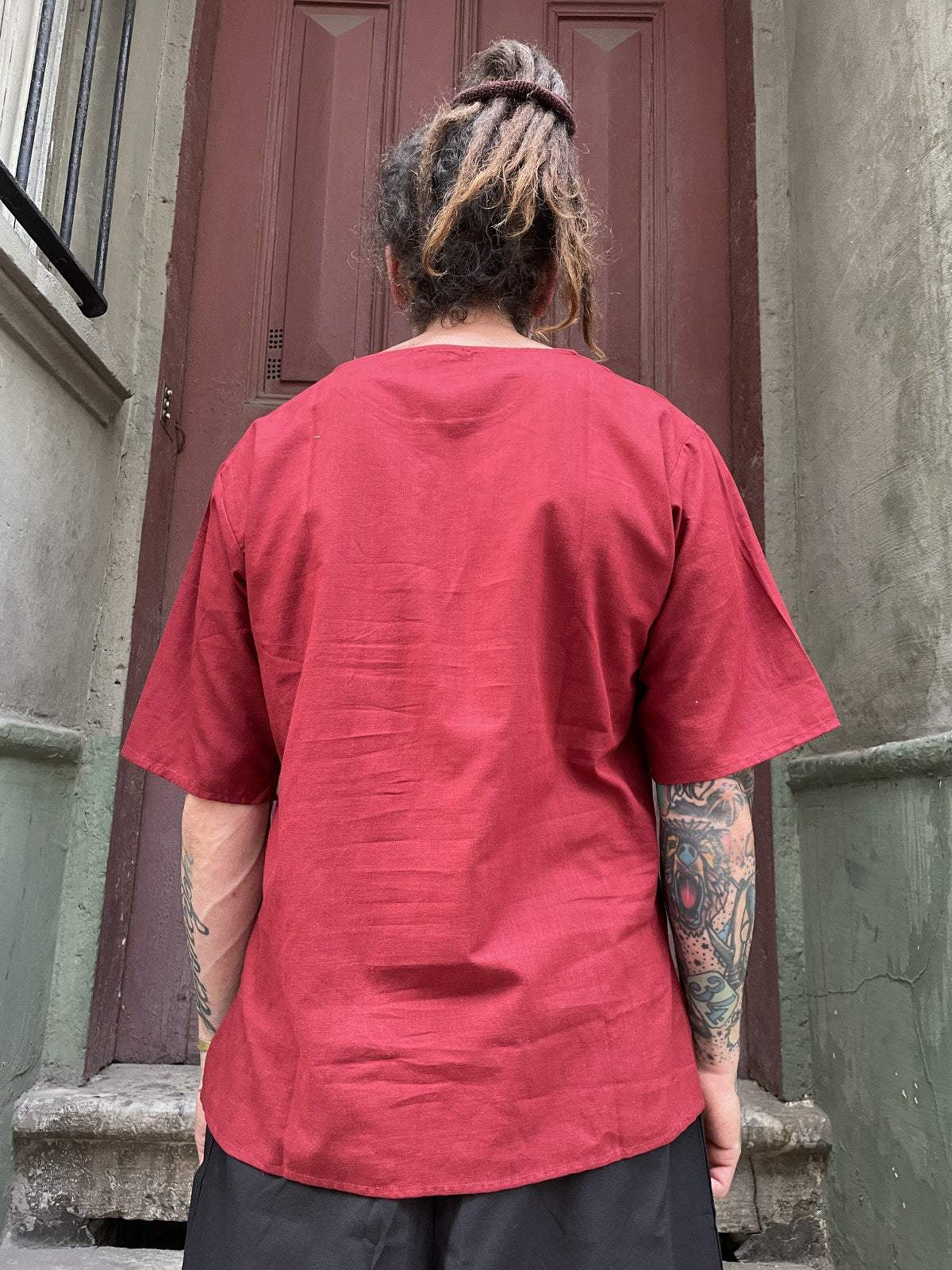 Bohem Tarz Kısa Kollu Erkek Gömlek