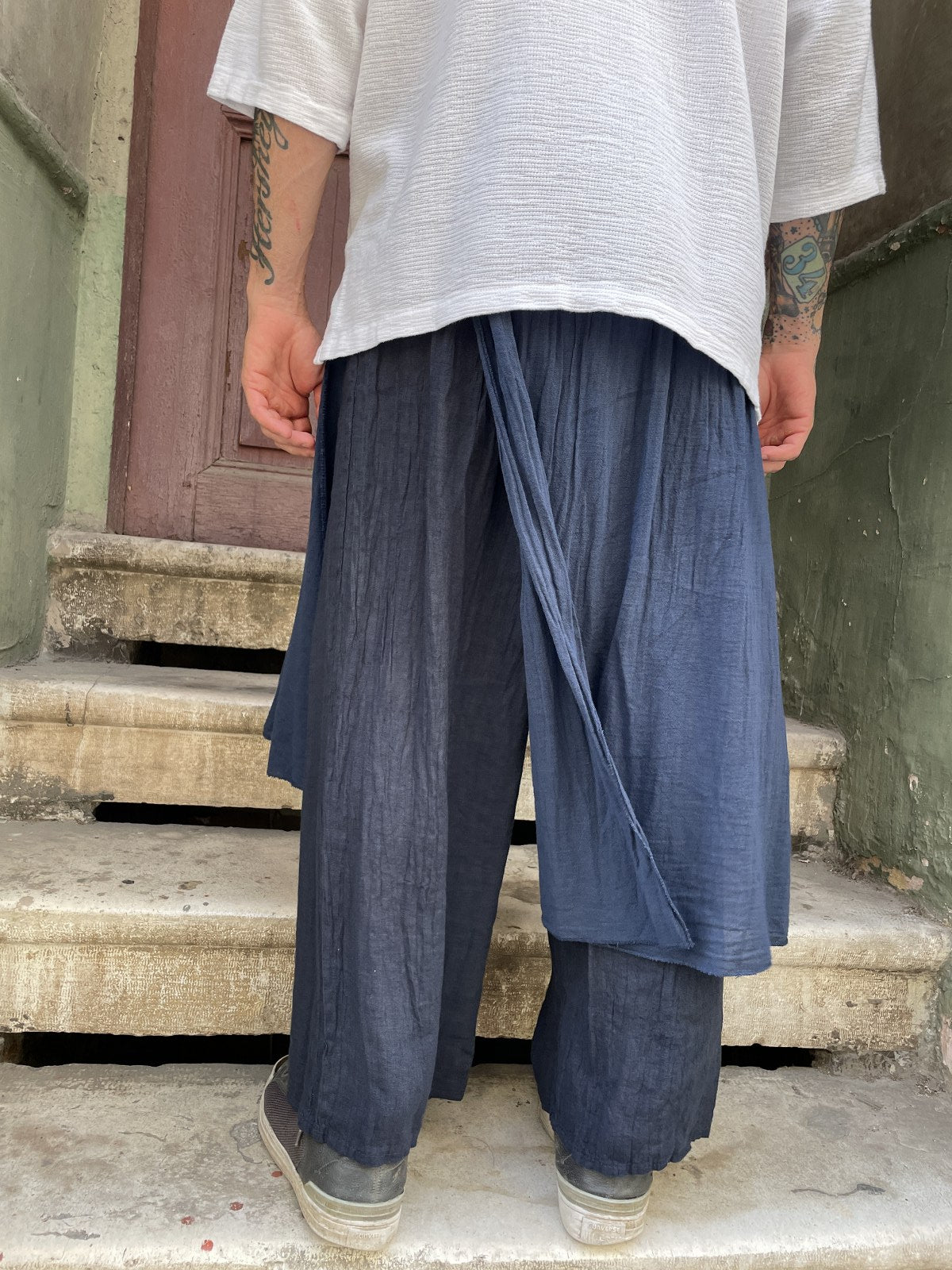 Bohem Erkek Keten Pantolon
