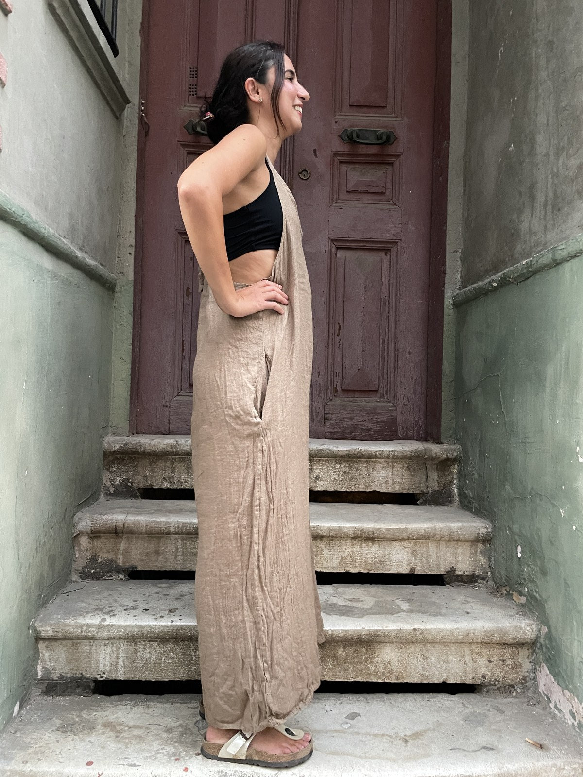 Bohem Kadın Keten Tulum