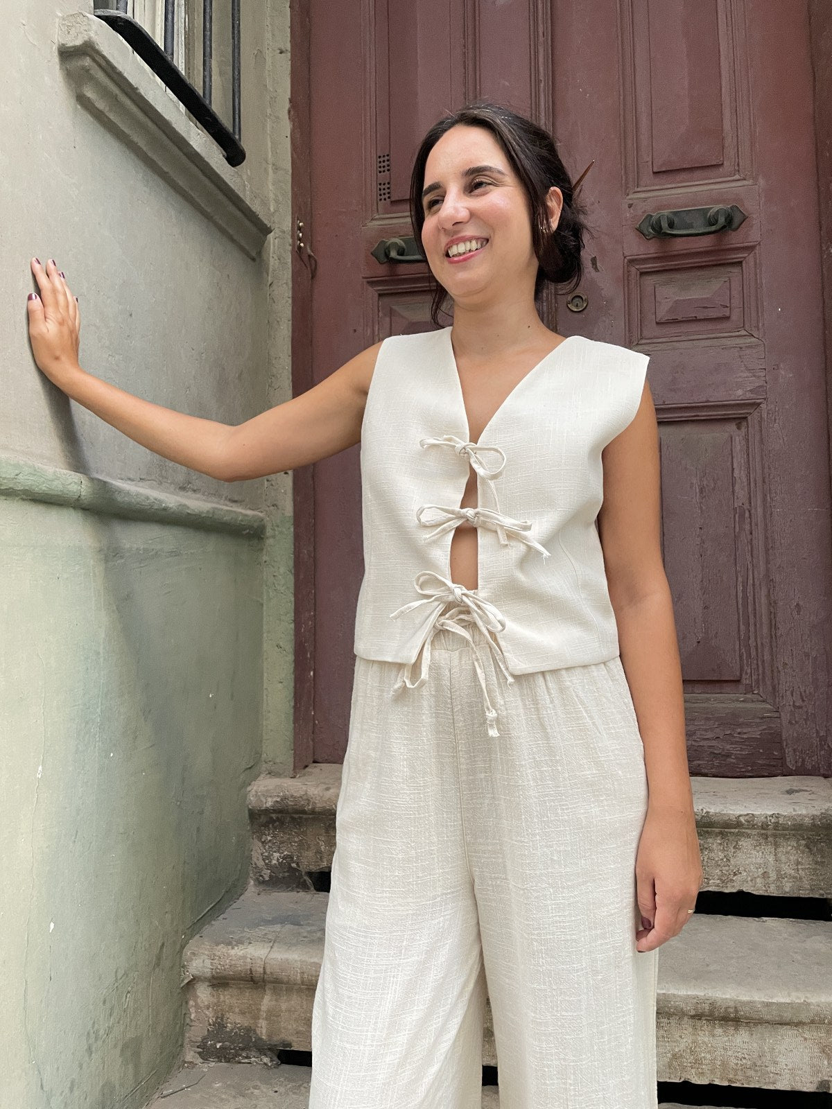 Bohemian Collar Detailed Vest Blouse