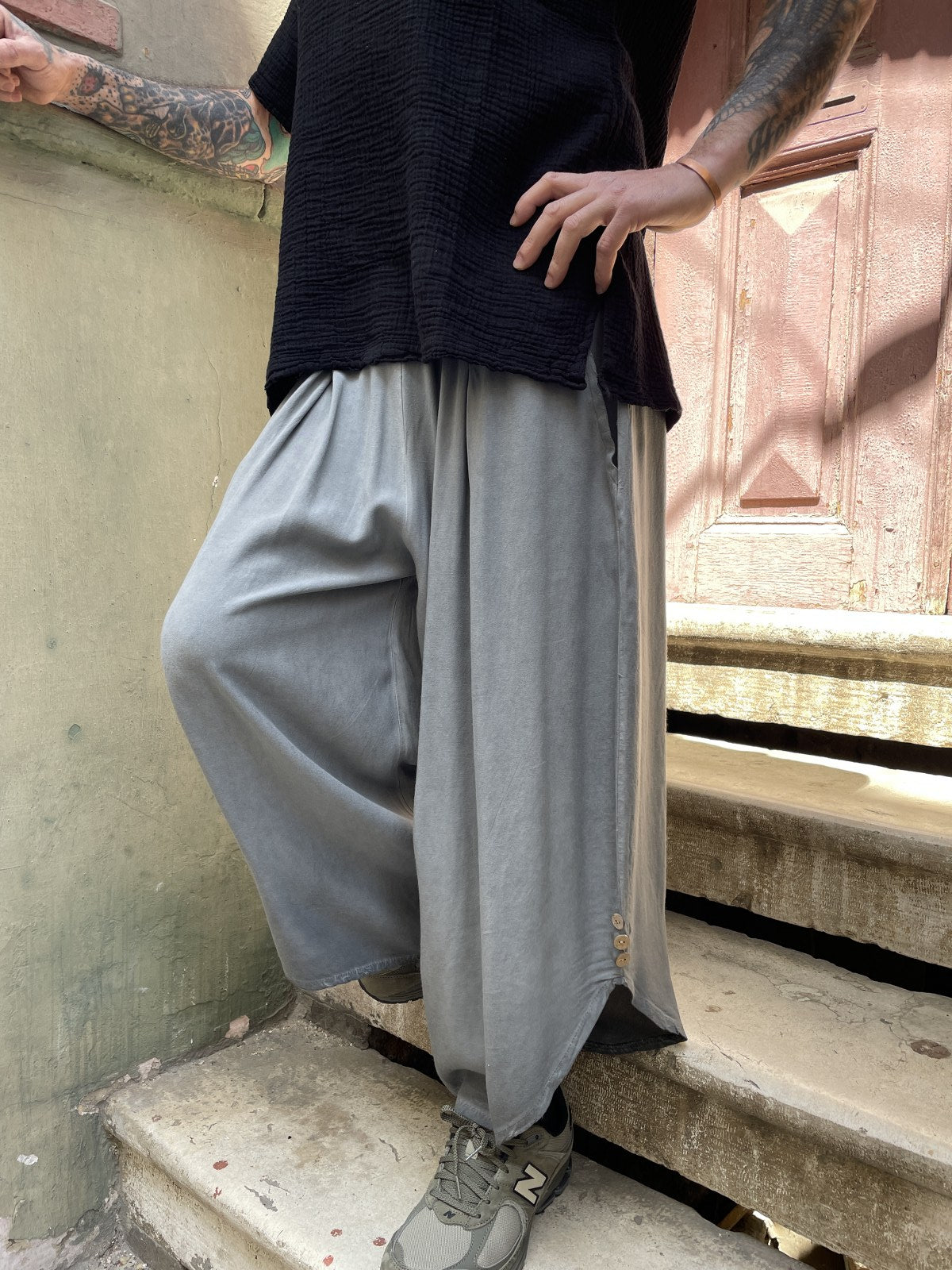 Bohem Erkek Bol Paça Kapri Pantolon