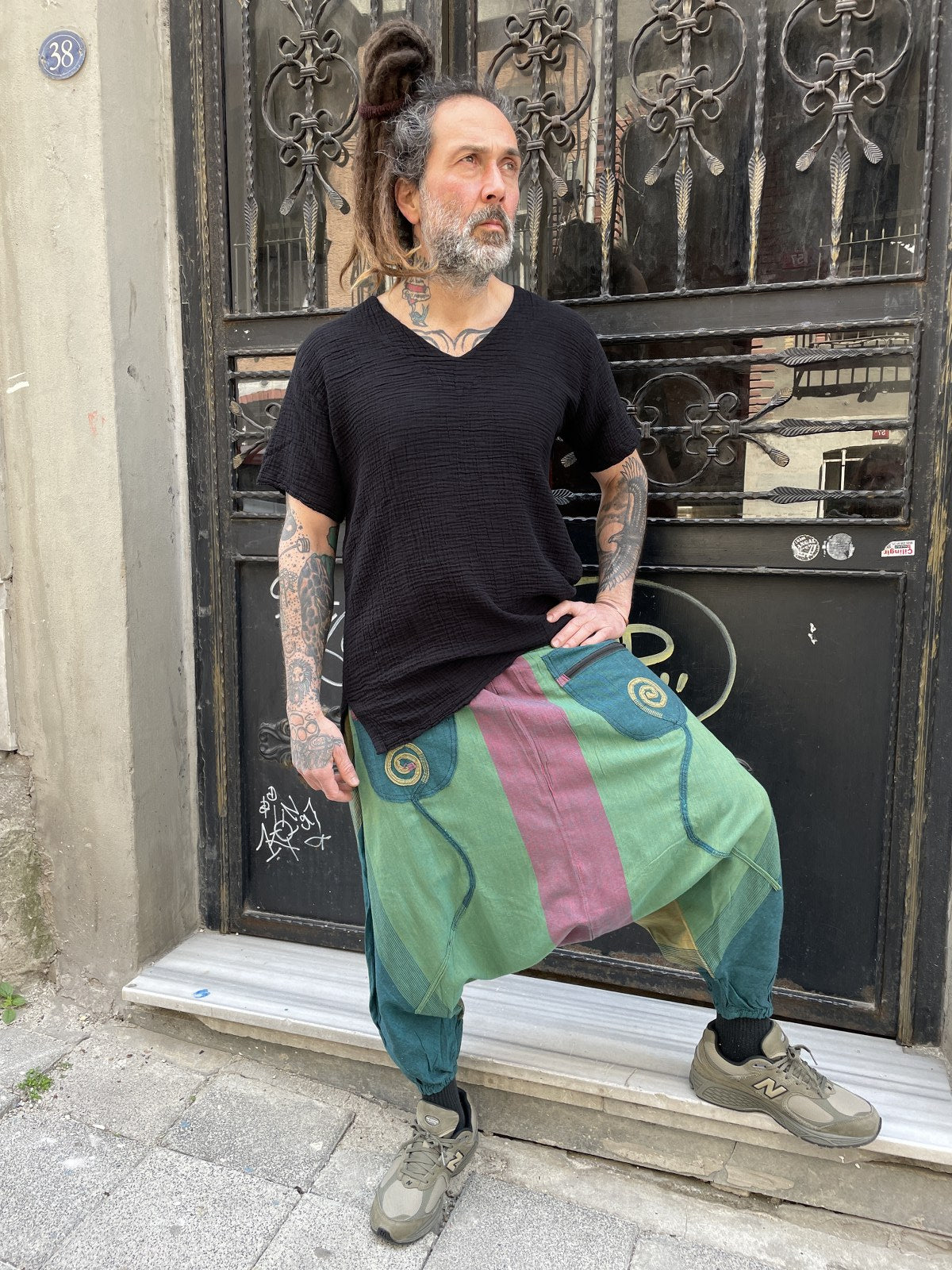 Unisex Nepal Stil Bağlamalı Şalvar Pantolon