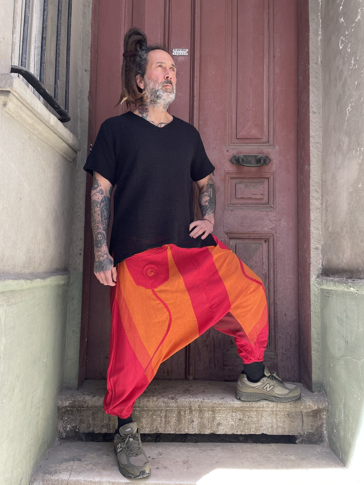 Unisex Nepal Stil Bağlamalı Şalvar Pantolon