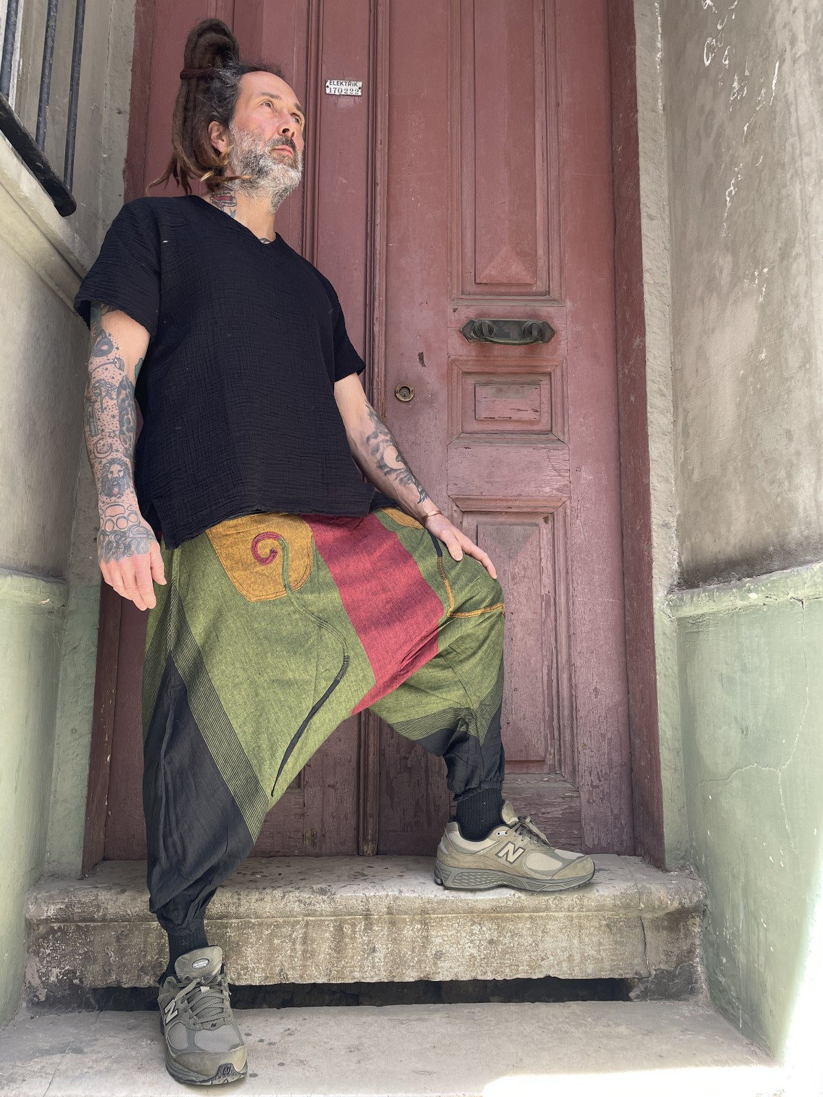 Unisex Nepal Stil Bağlamalı Şalvar Pantolon