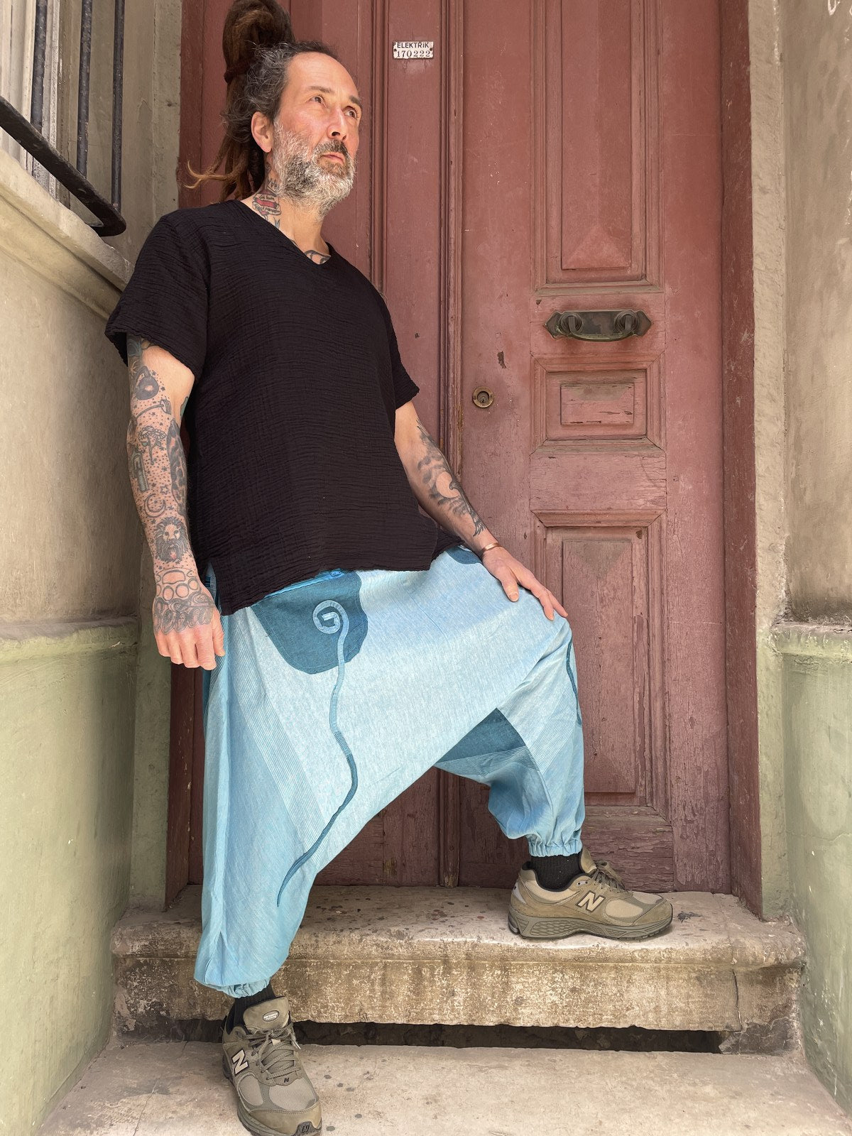 Unisex Nepal Stil Bağlamalı Şalvar Pantolon