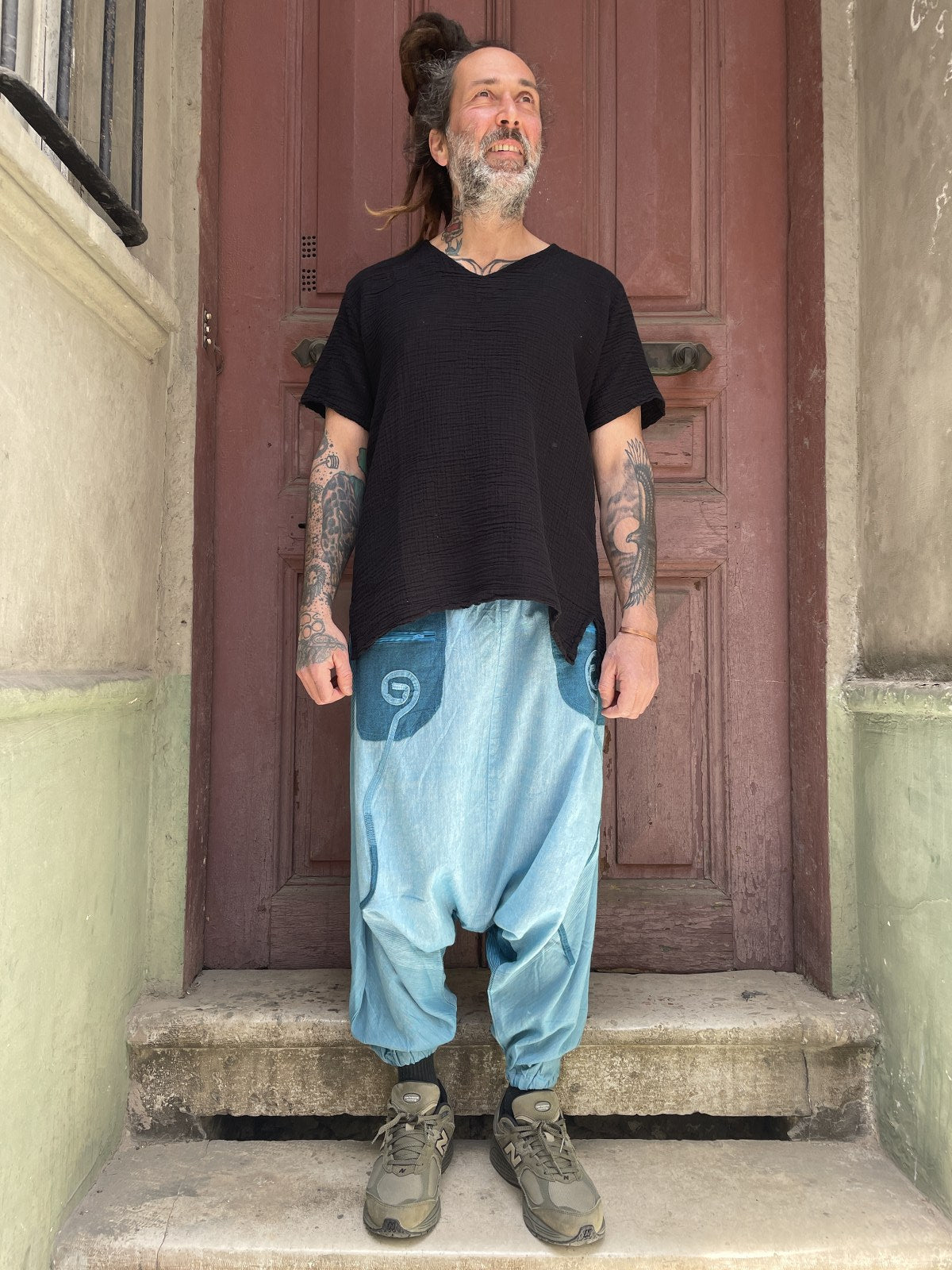 Unisex Nepal Stil Bağlamalı Şalvar Pantolon