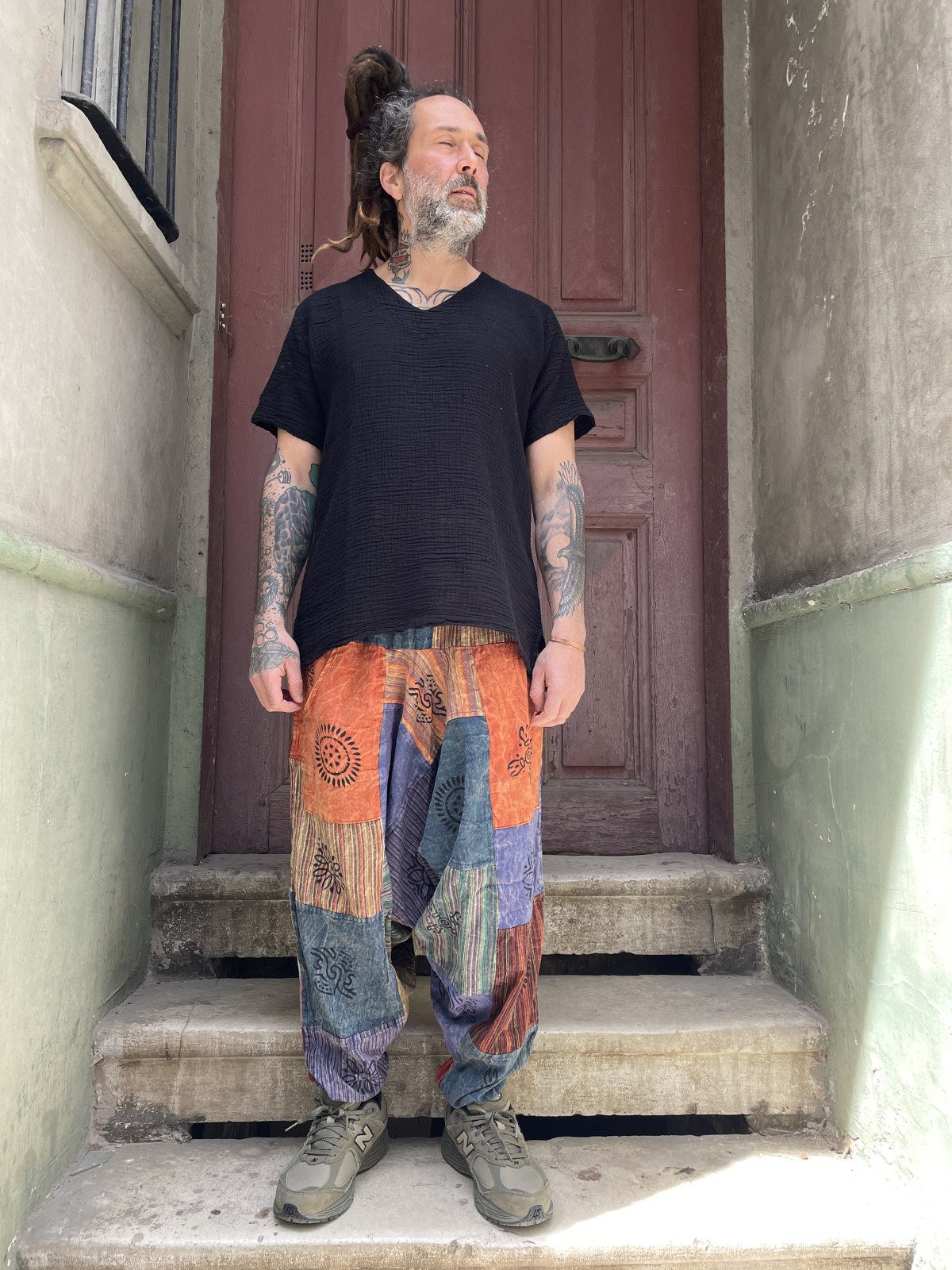 Nepal Patchwork Turuncu Kadın Pantolon