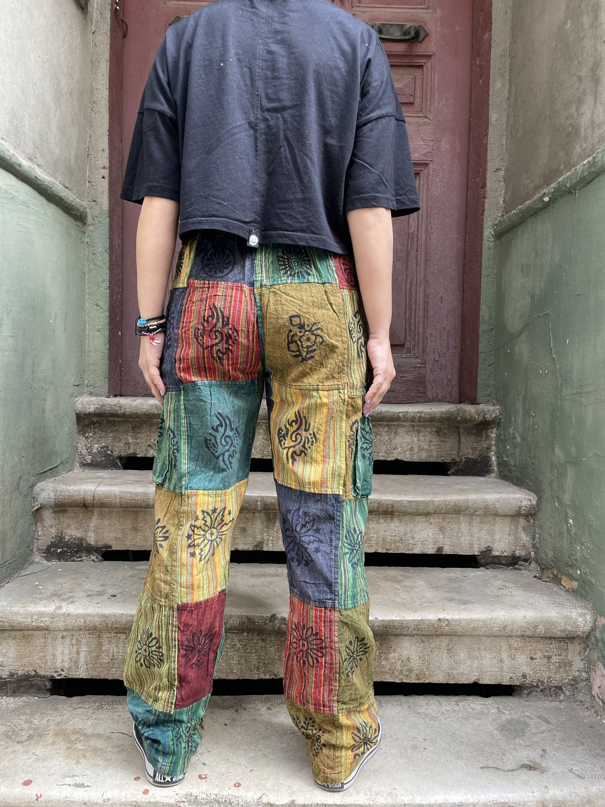 Unisex Bohem Kadın Nepal Patchwork Pantolon – Capella