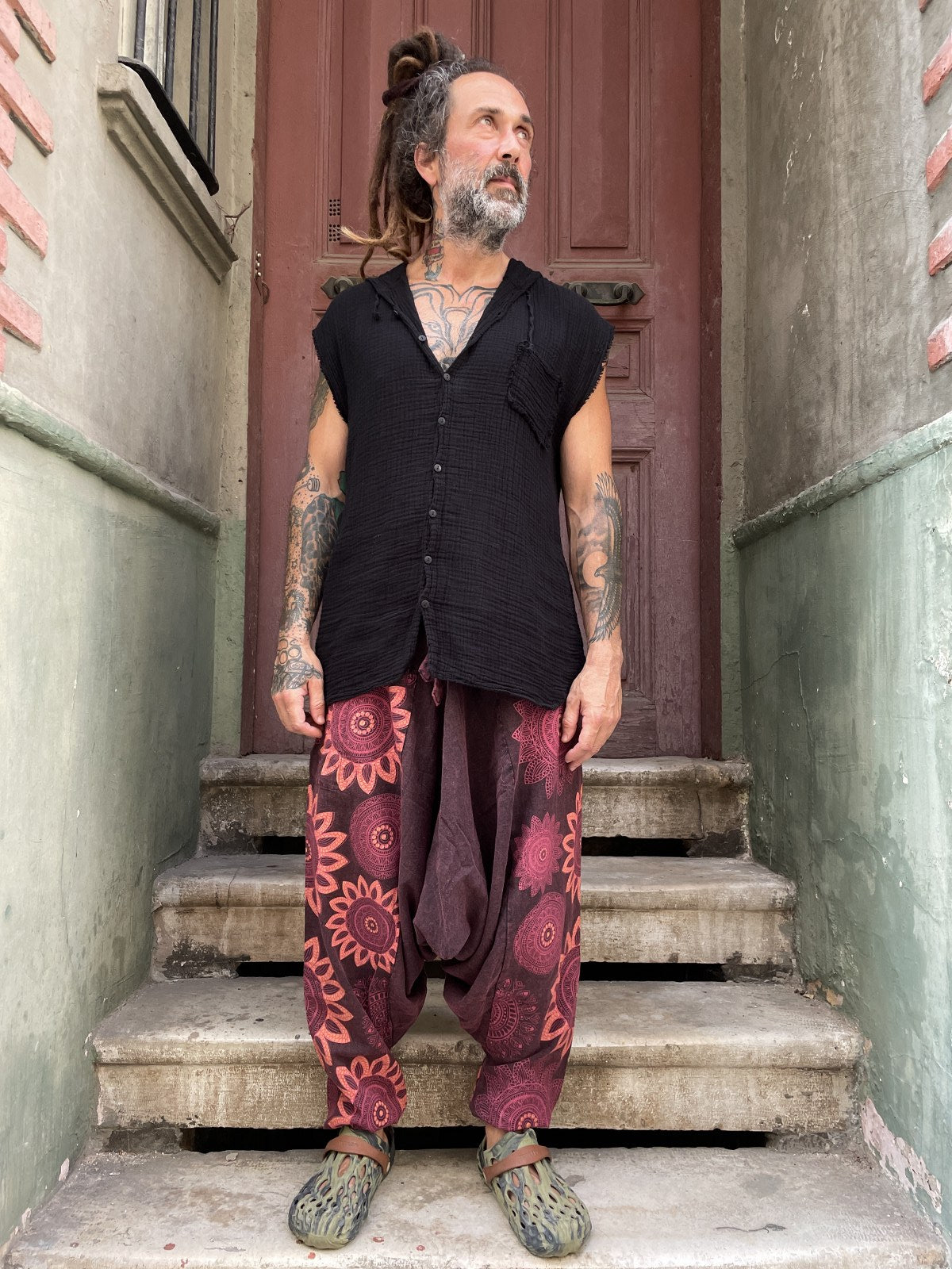 Unisex Nepal Mandala Patterned Shalwar Trousers