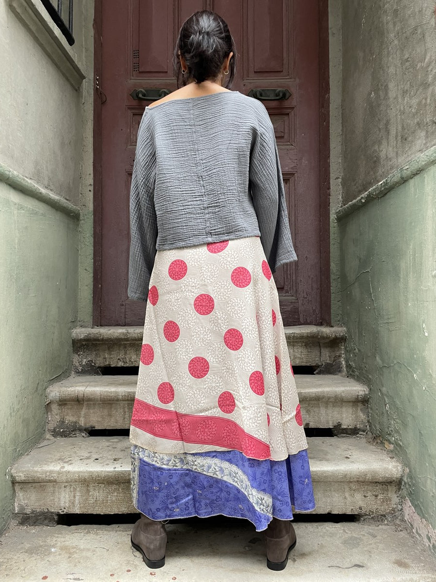 cift_Tarafli_Nepal_ipek_Etek_Yuvarlak_Desenli_Pembe_Bej_Bohem_Tarz