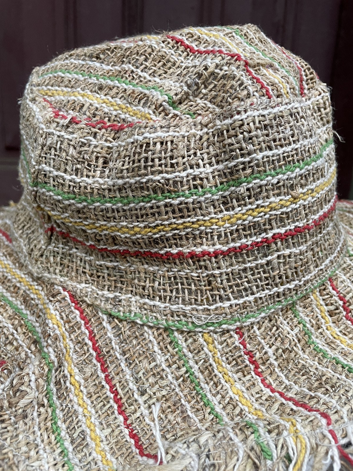 Doğal Hemp Çizgili Şapka
