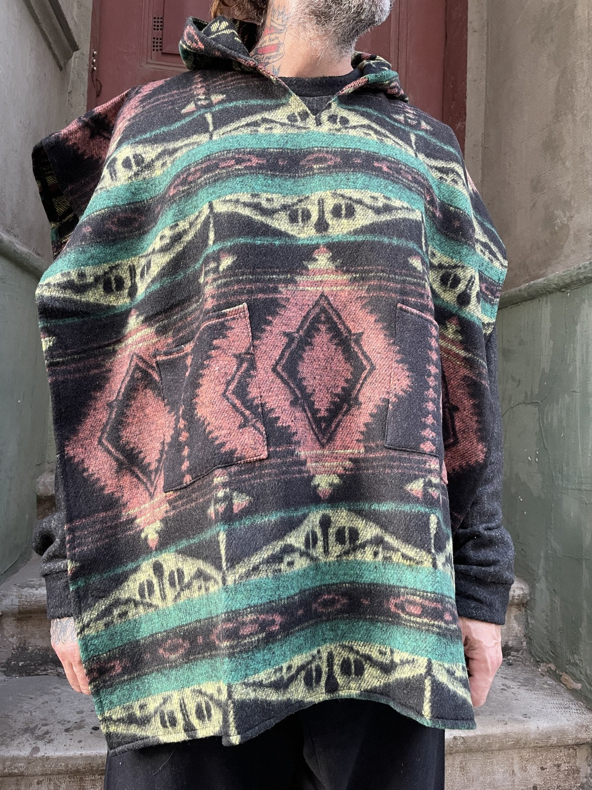 Unisex Ethnic Pattern Poncho