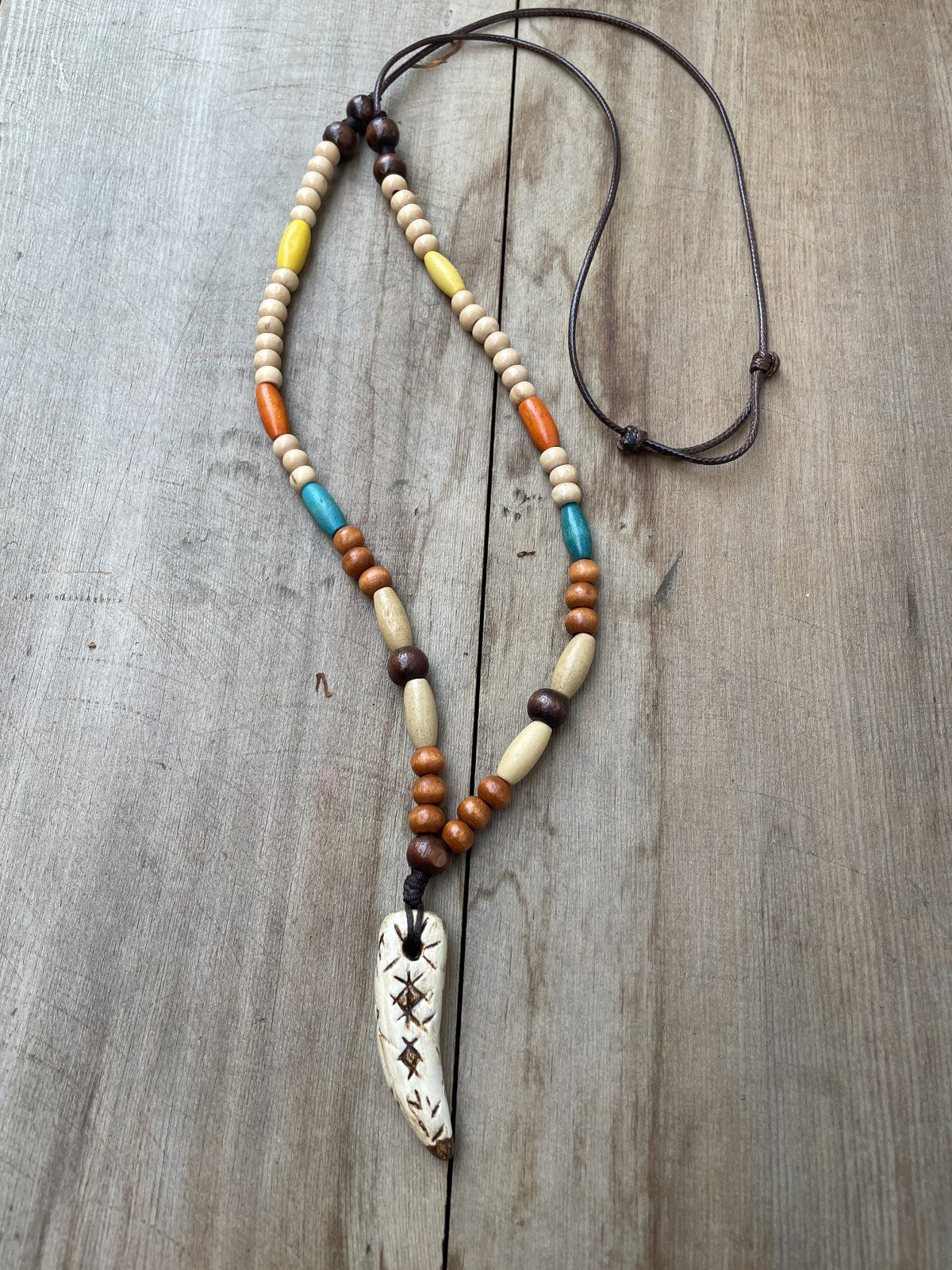 Bohem Fil Dişi Seramik Kolye