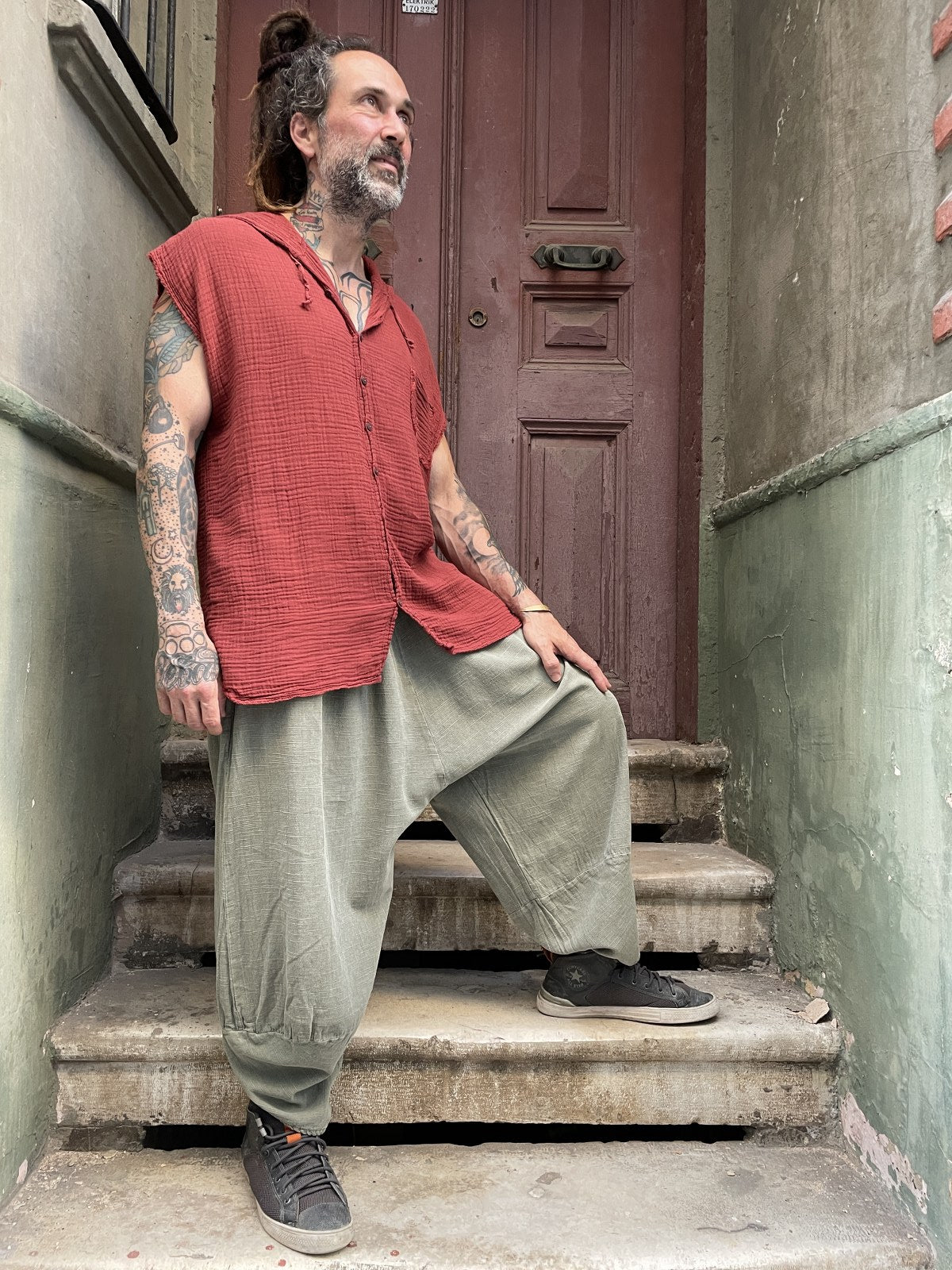 Unisex Bohem Salaş Yoga Pantolon Şalvar