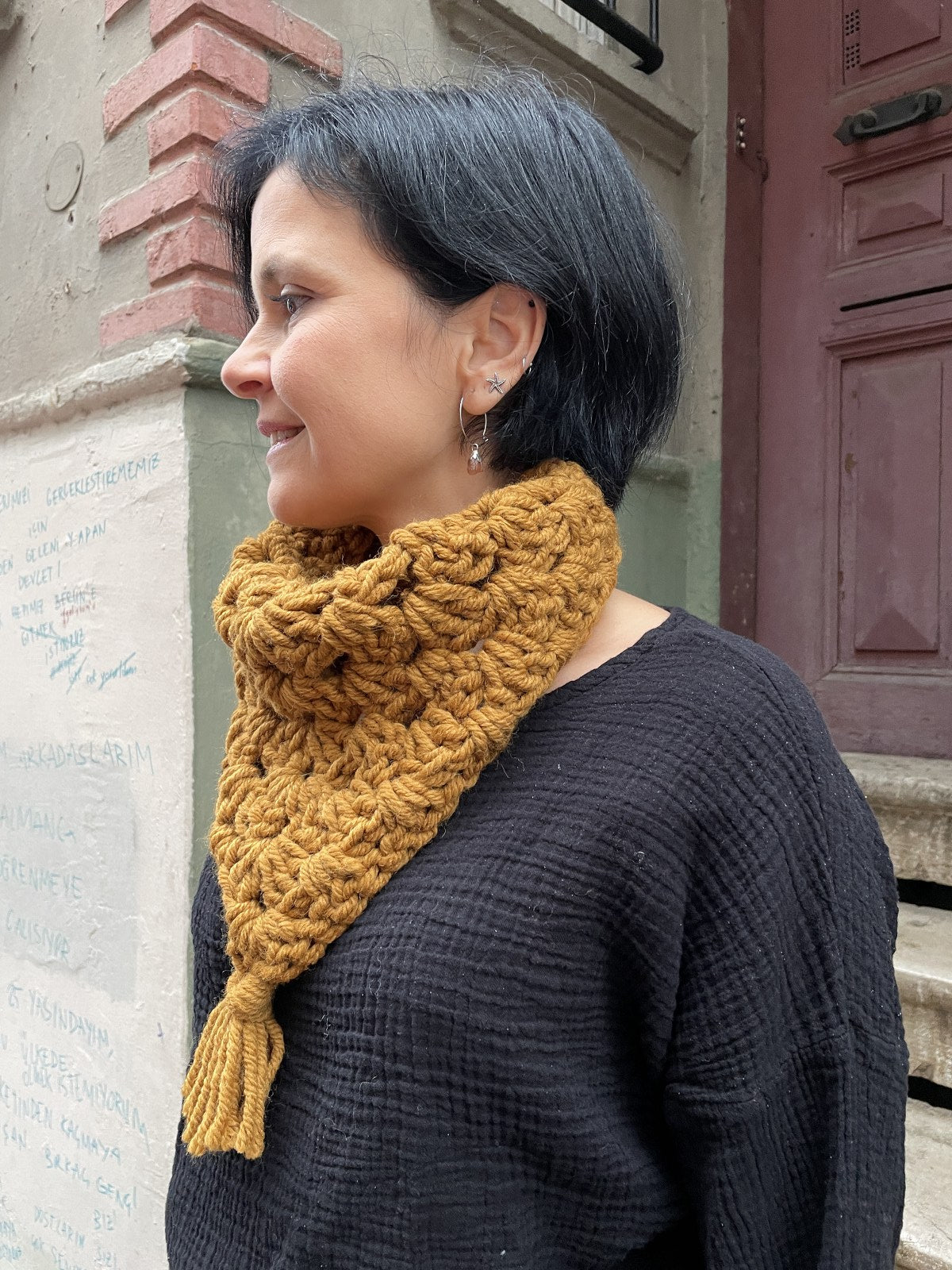 Bohem Hardal El Örgüsü Boyunluk