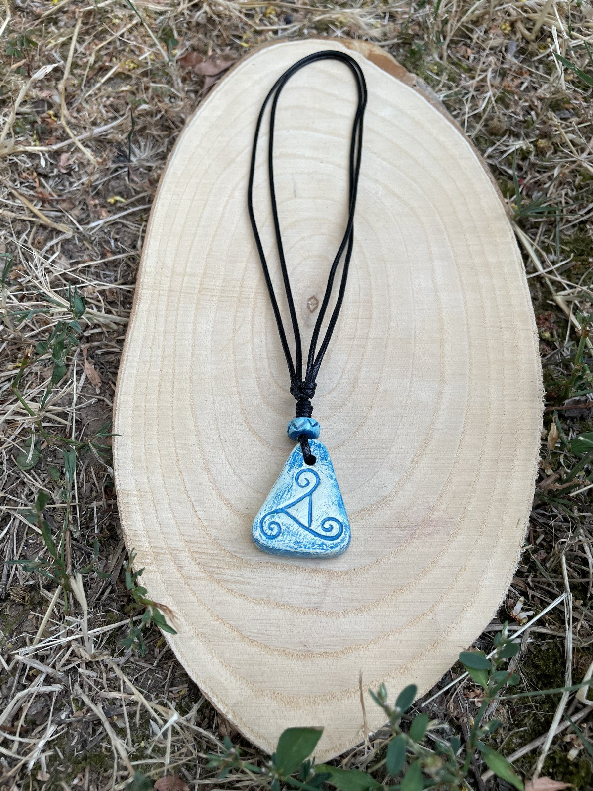 Bohem Hava Su Toprak Simgeli Seramik Kolye