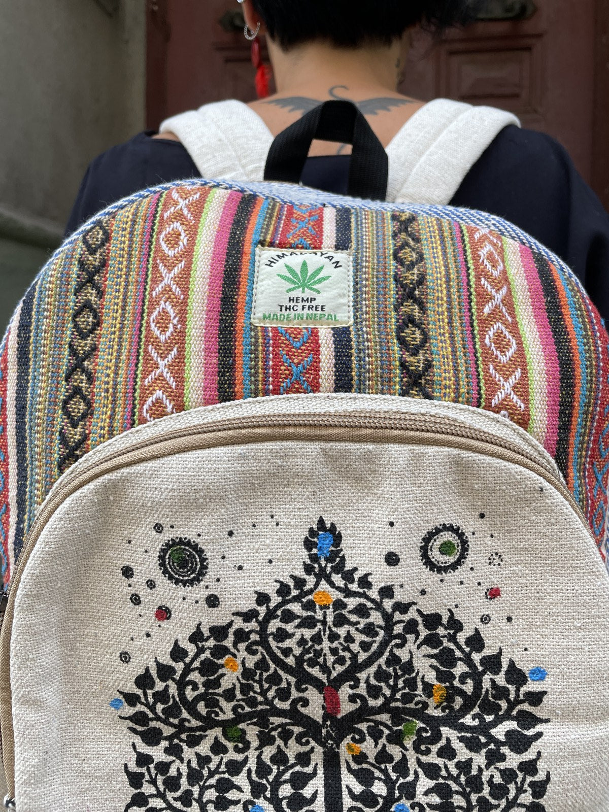 Himalayan Hayat Ağacı Fil Hemp Sırt Çantası
