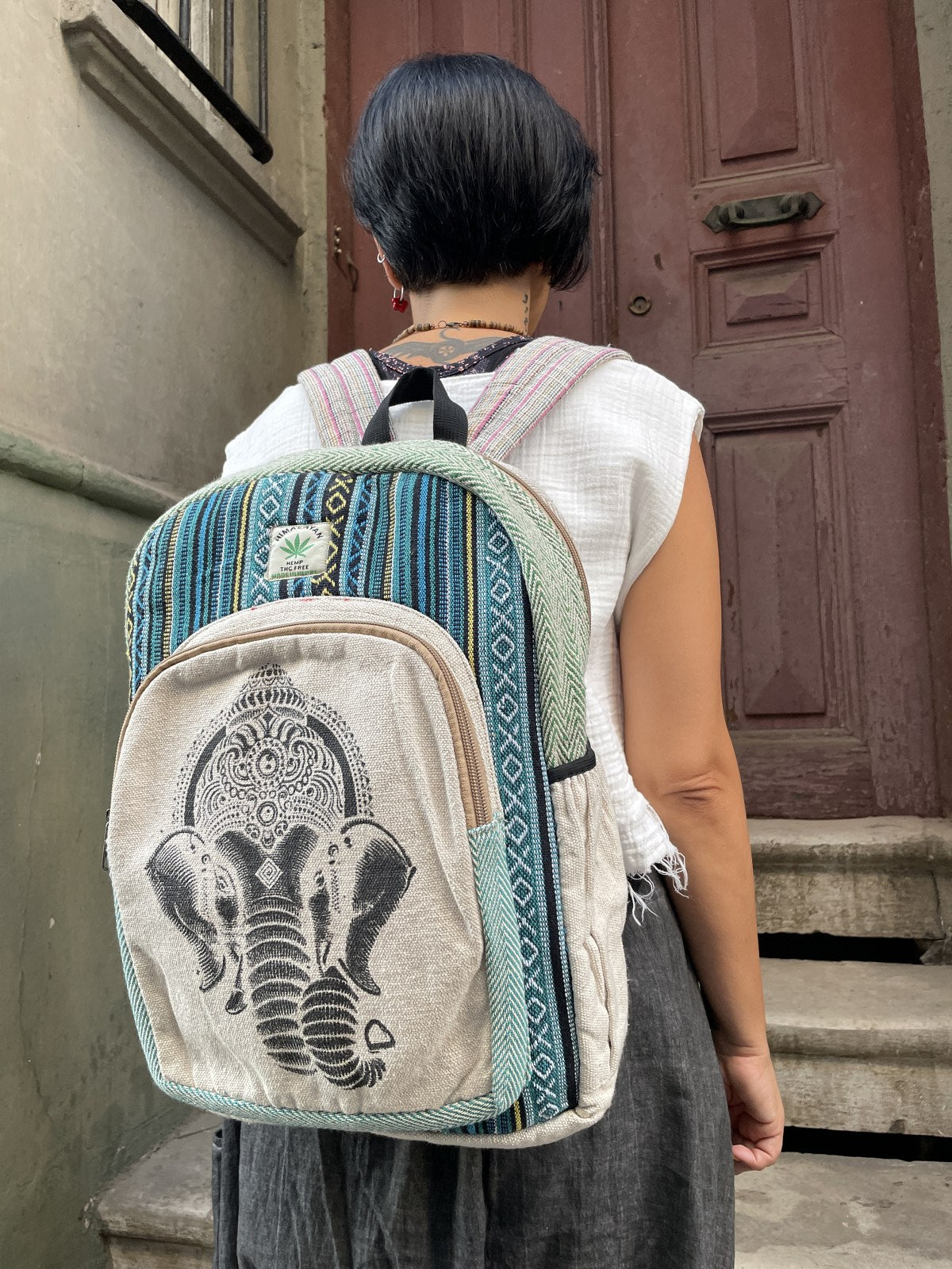 Himalayan Ganesha Hemp Sırt Çantası