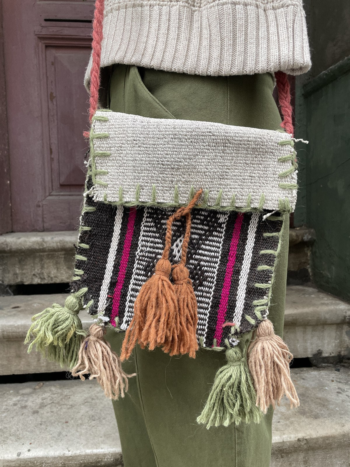 Bohemian Hand Woven Rug Shoulder Bag