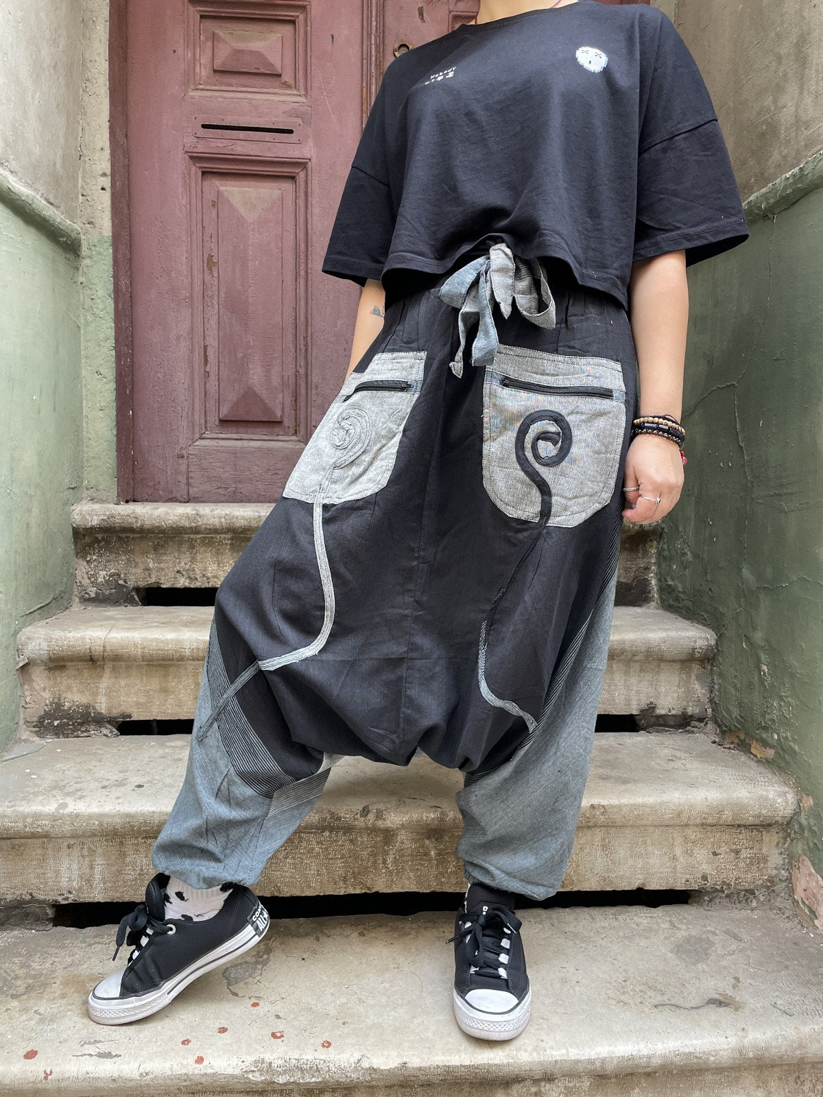 Unisex Renkli Nepal Şalvar Pantolon
