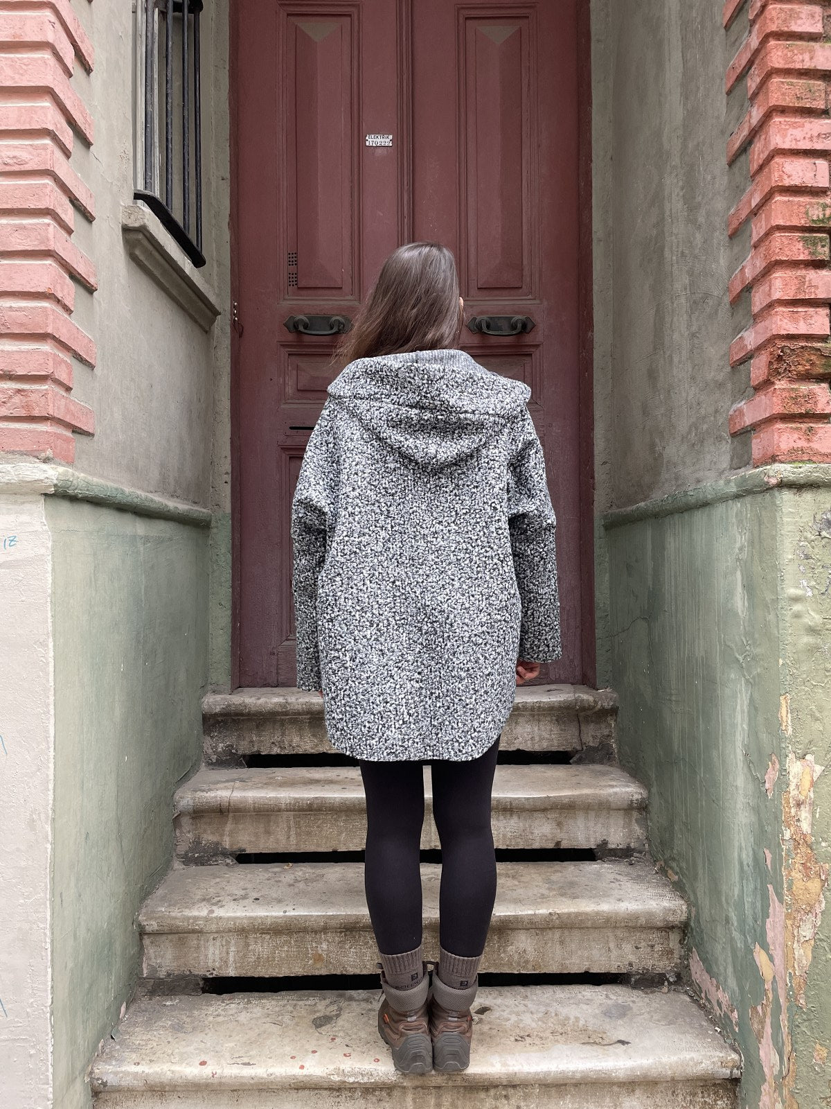 Unisex Bohem Salaş Kapşonlu İtalyan Kaban Mont