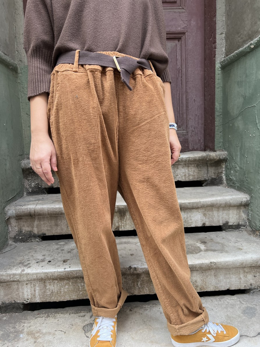 Kadın Kadife Pantolon Camel