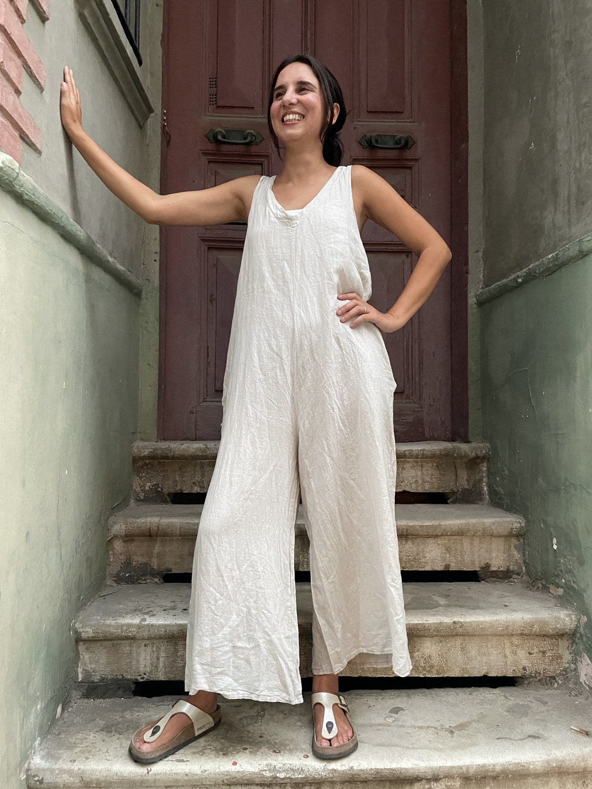 Bohem Kadın Keten Tulum